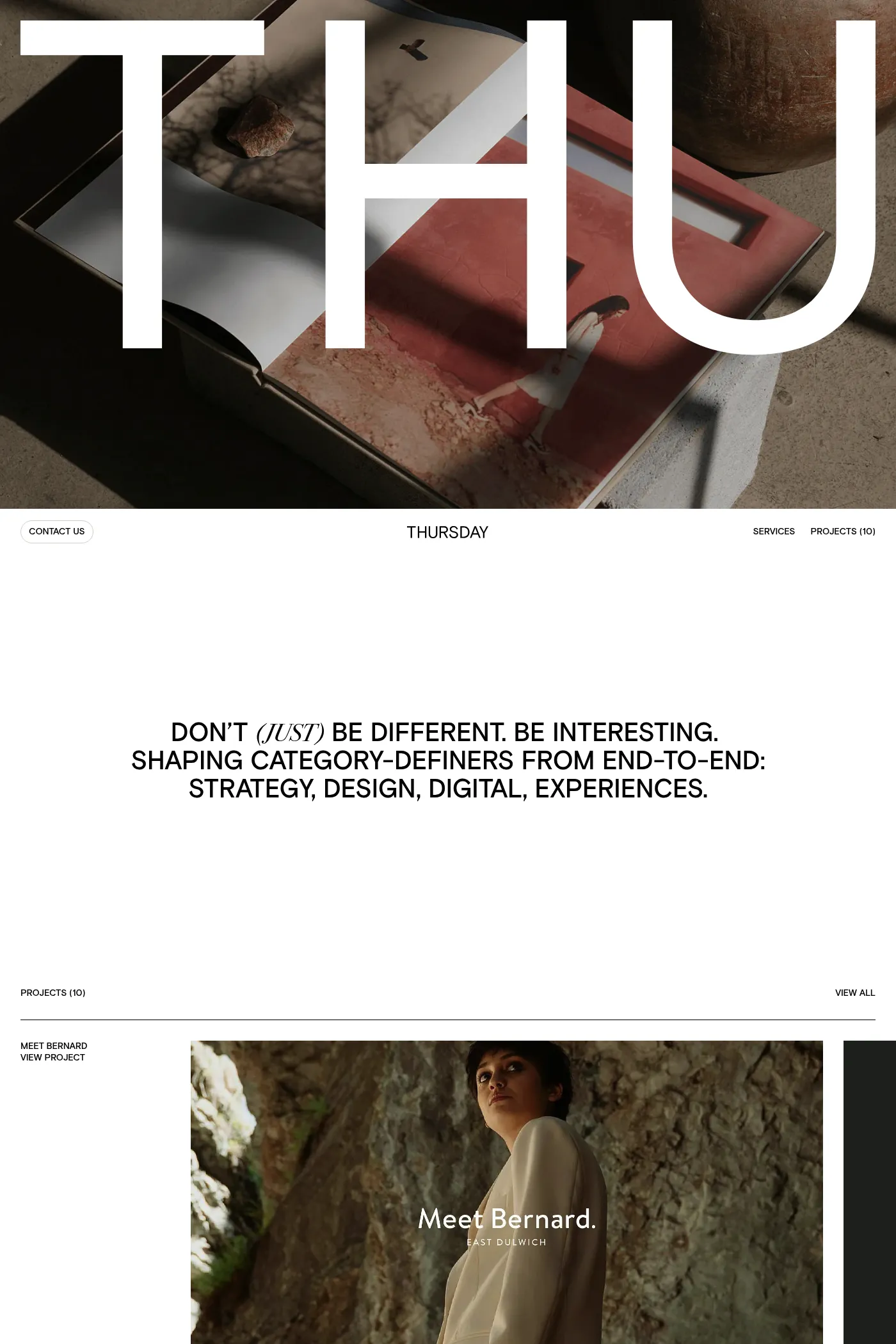 Thursday website screenshot