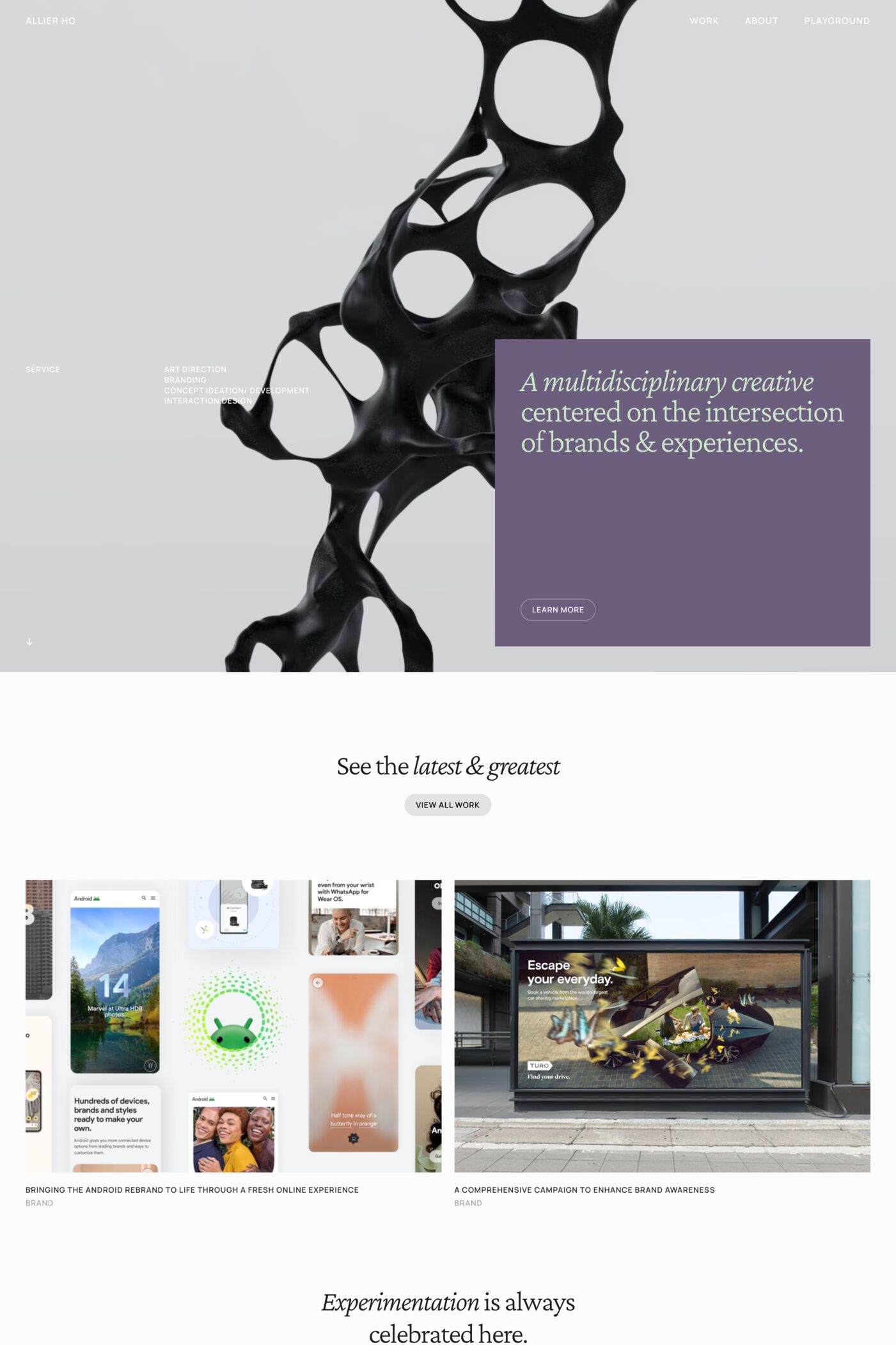 Allier Ho website screenshot