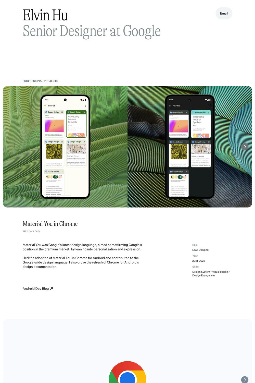 Elvin Hu website screenshot