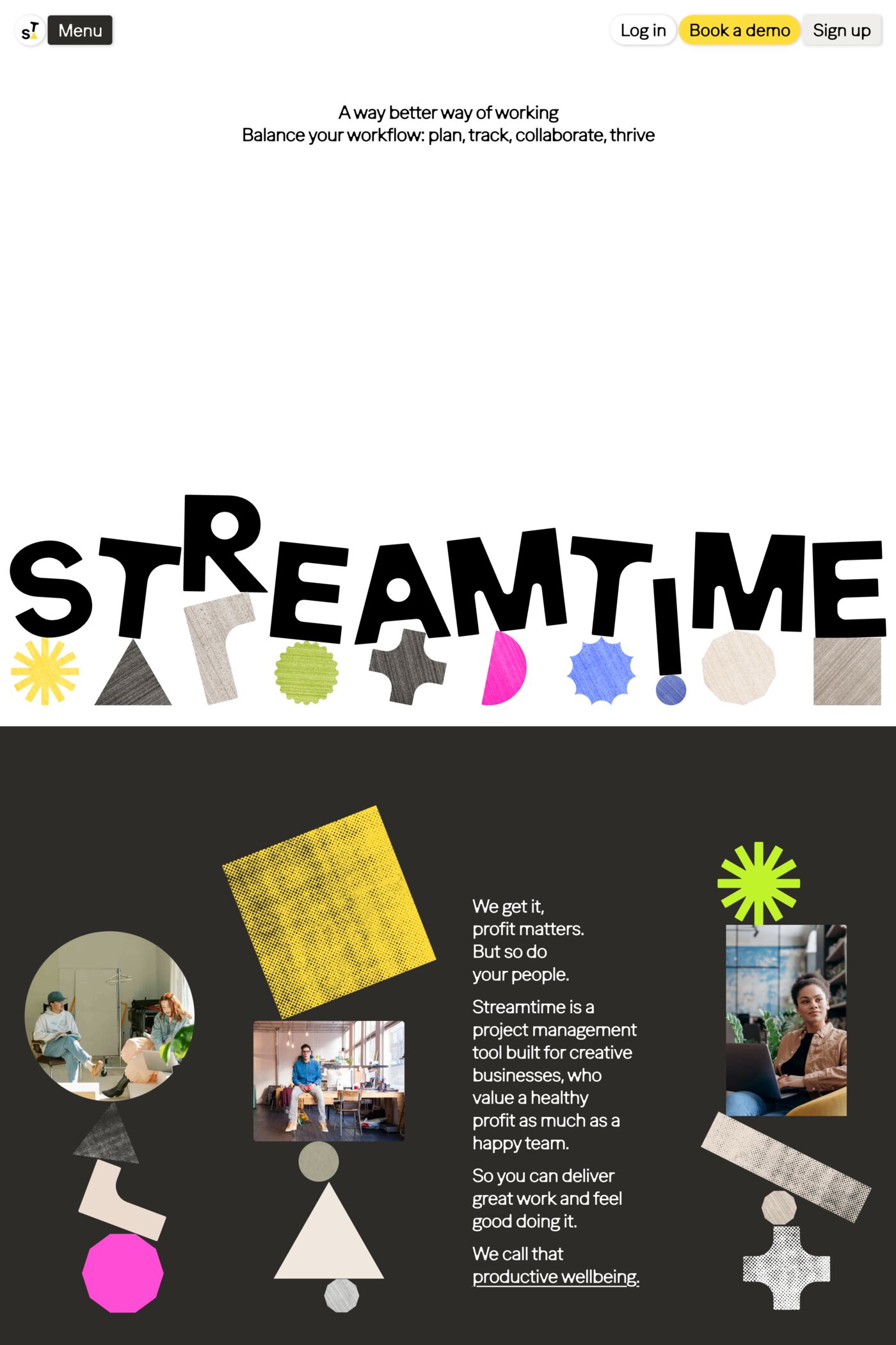 Streamtime website screenshot