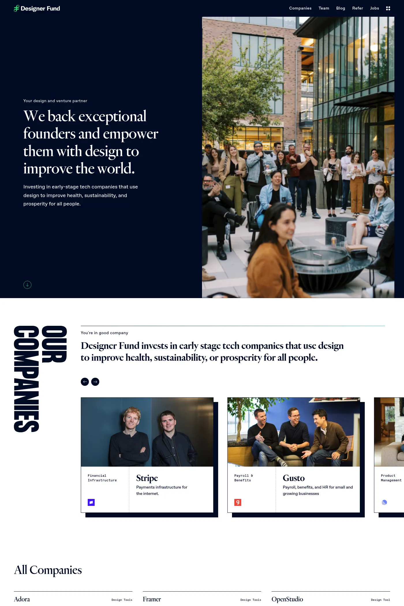 Designer Fund website screenshot