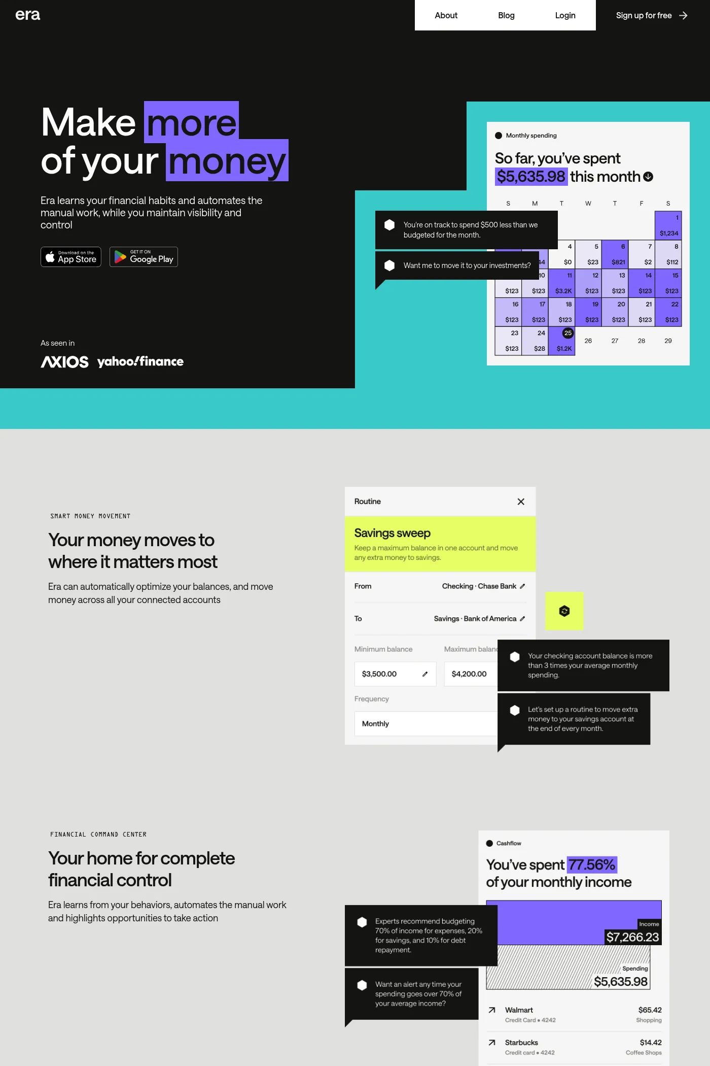Era website screenshot