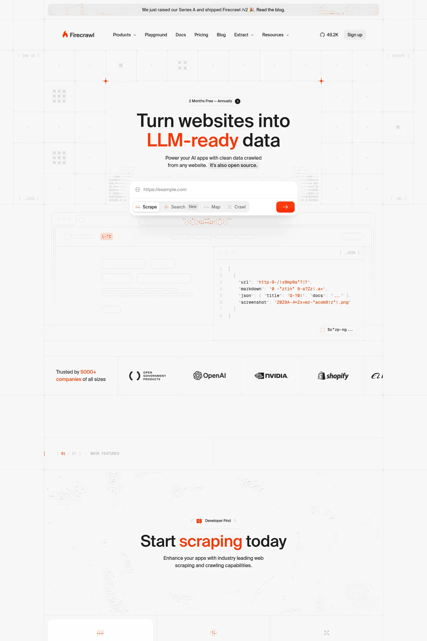 Firecrawl website screenshot