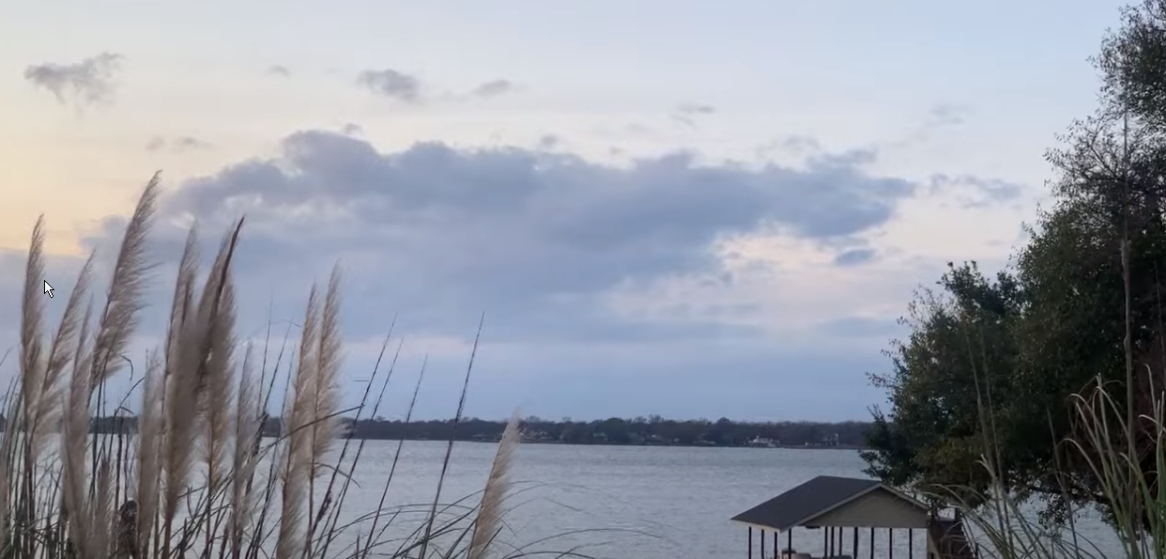 Stunning sunrise over Cedar Creek Lake in Gun Barrel City, TX