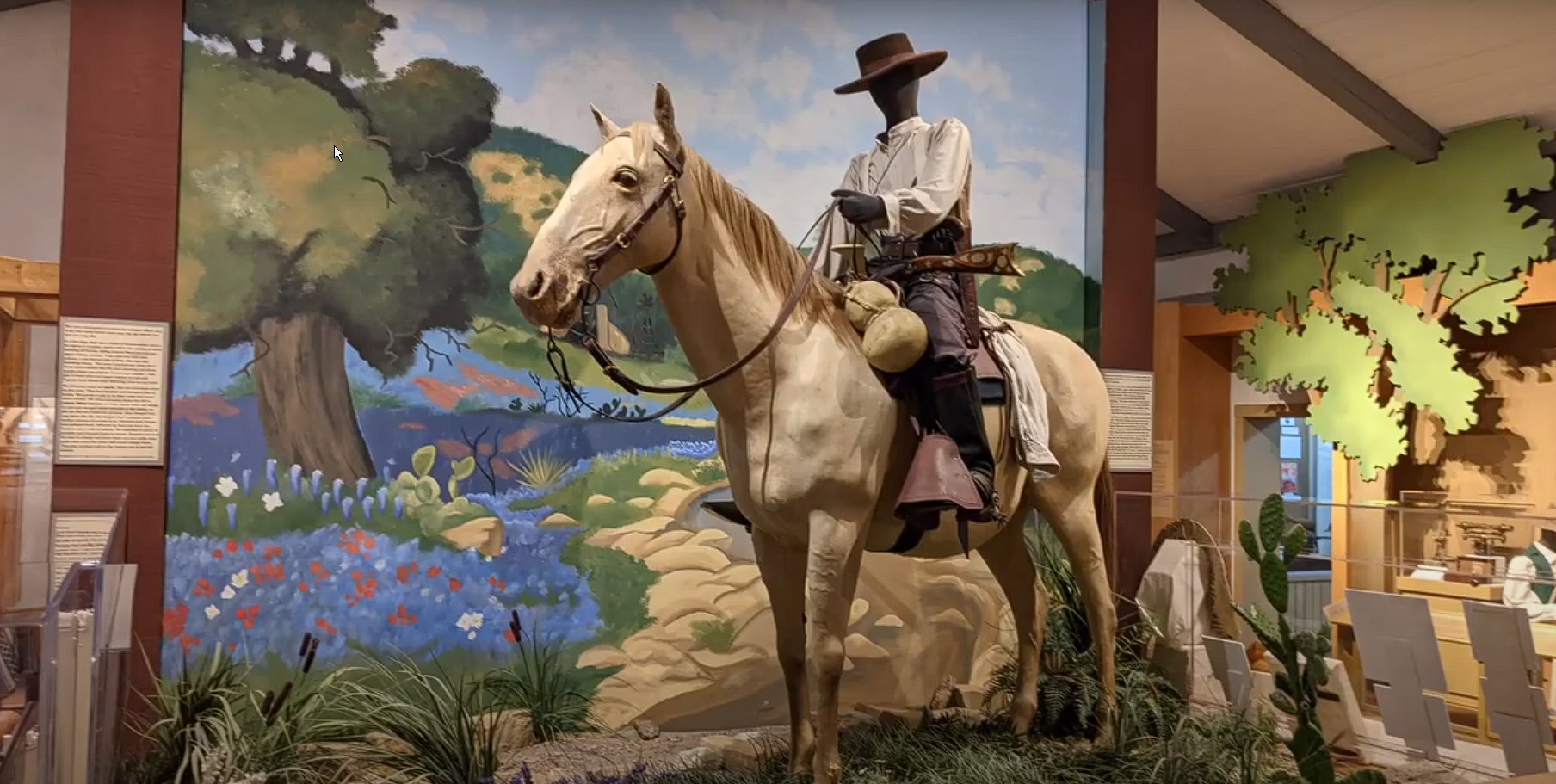 Display of a ranger on a horse inside the Texas Ranger Hall of Fame and Museum in Waco, TX