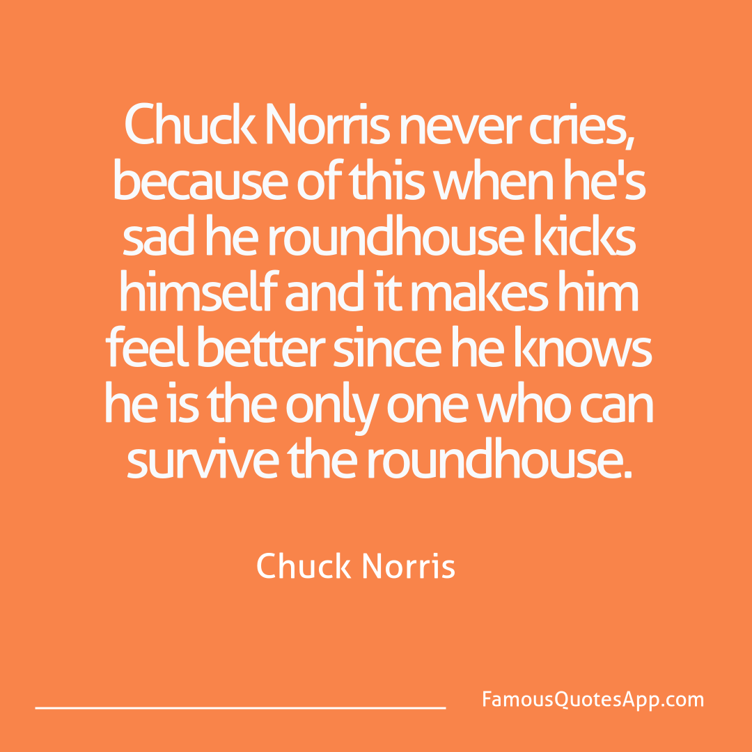 Chuck Norris Chuck Norris Chuck Norris never c