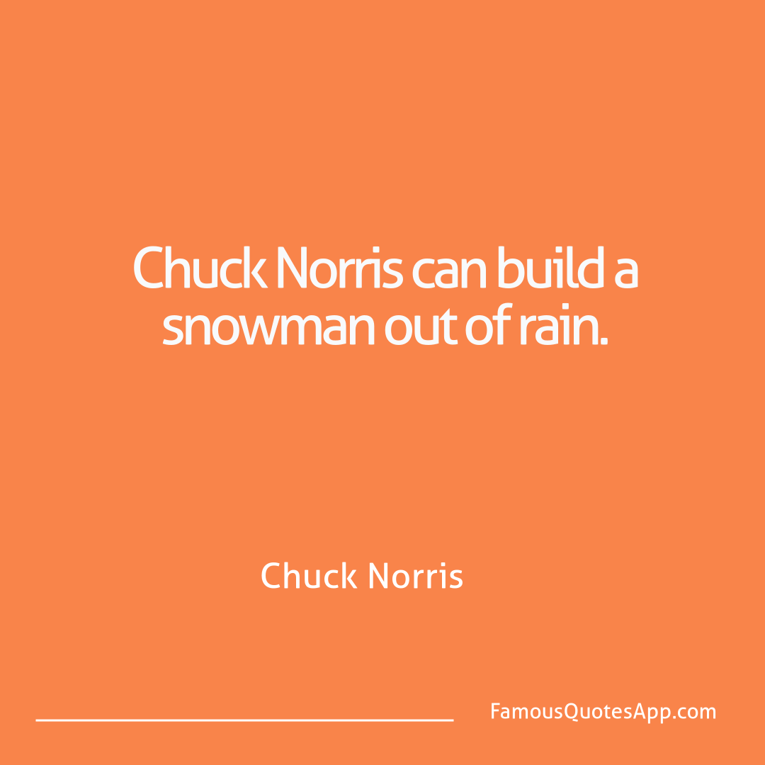 Chuck Norris Chuck Norris Chuck Norris can bui