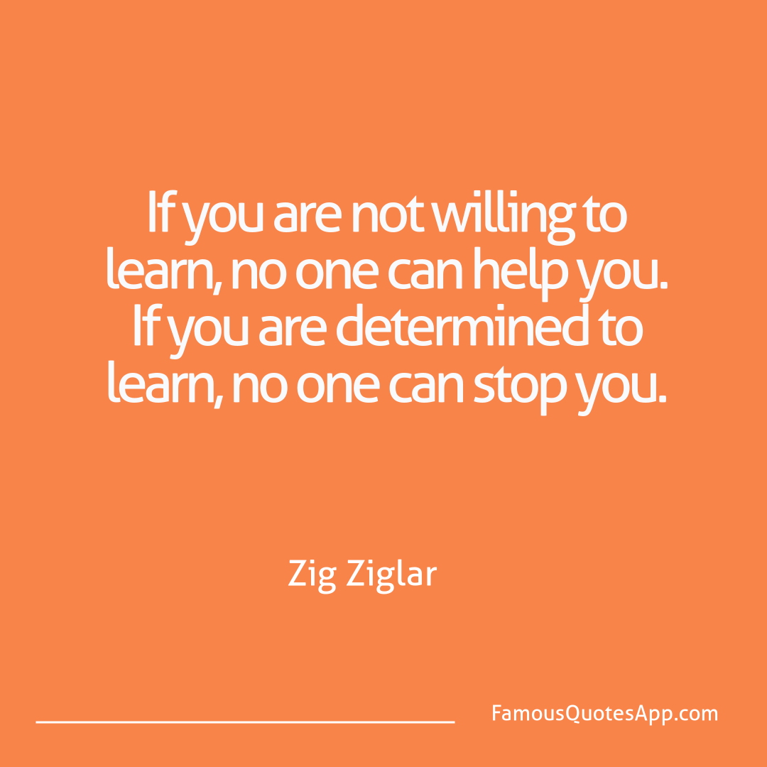 Success Zig Ziglar If you are not willi
