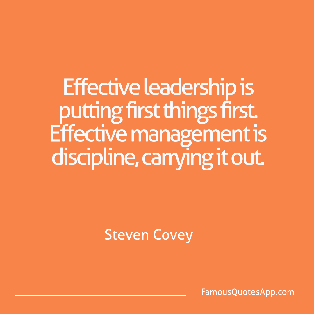 People Steven Covey Effective leadership