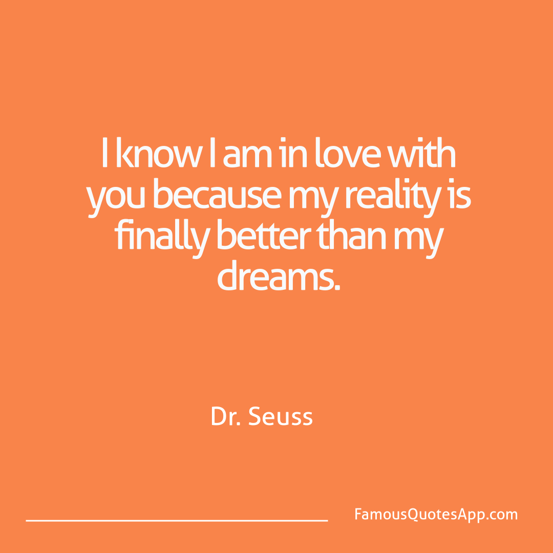 Love Dr. Seuss I know I am in love