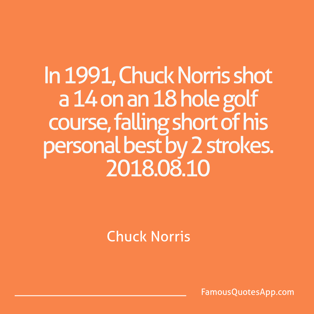 Chuck Norris Chuck Norris In 1991, Chuck Norri