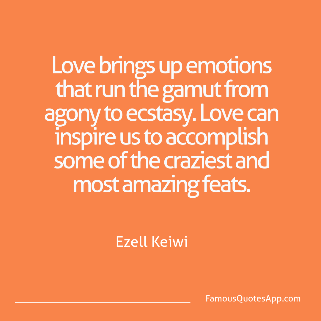 Love Ezell Keiwi Love brings up emoti