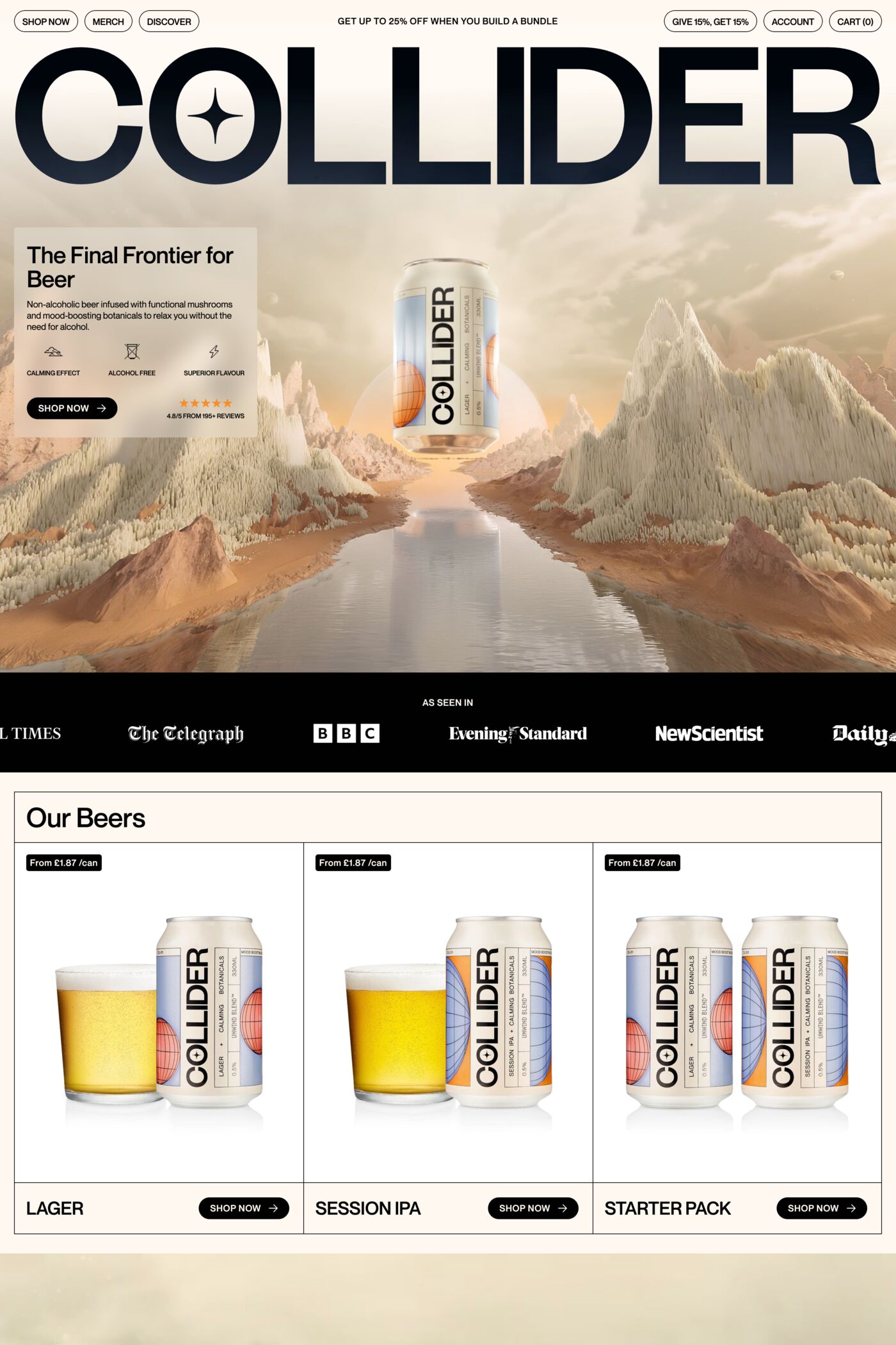 Collider website screenshot