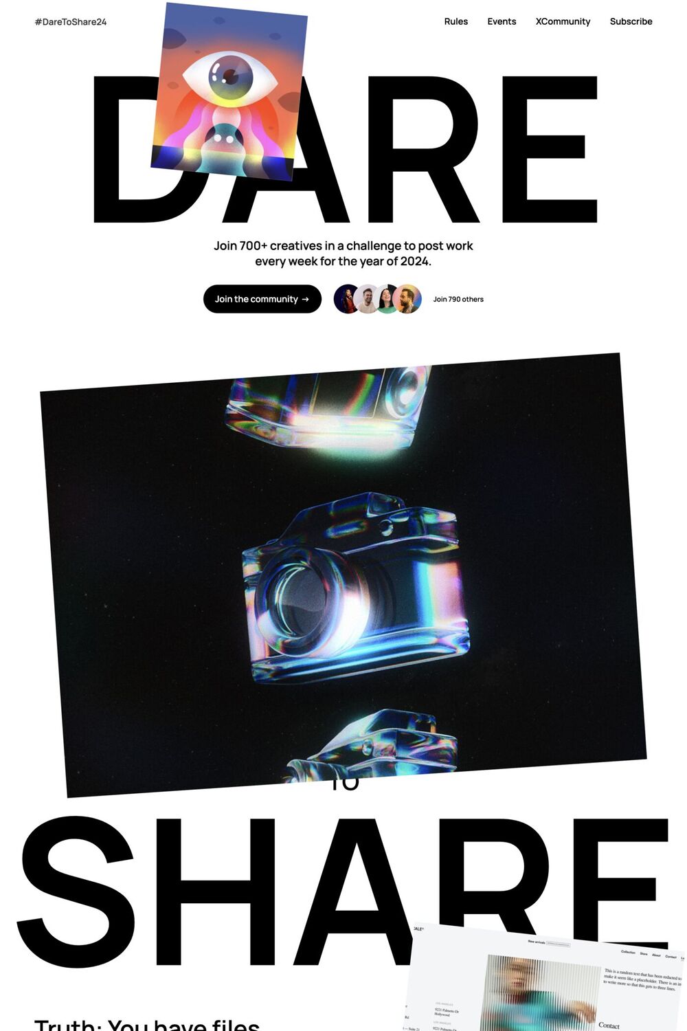 Dare To Share website screenshot