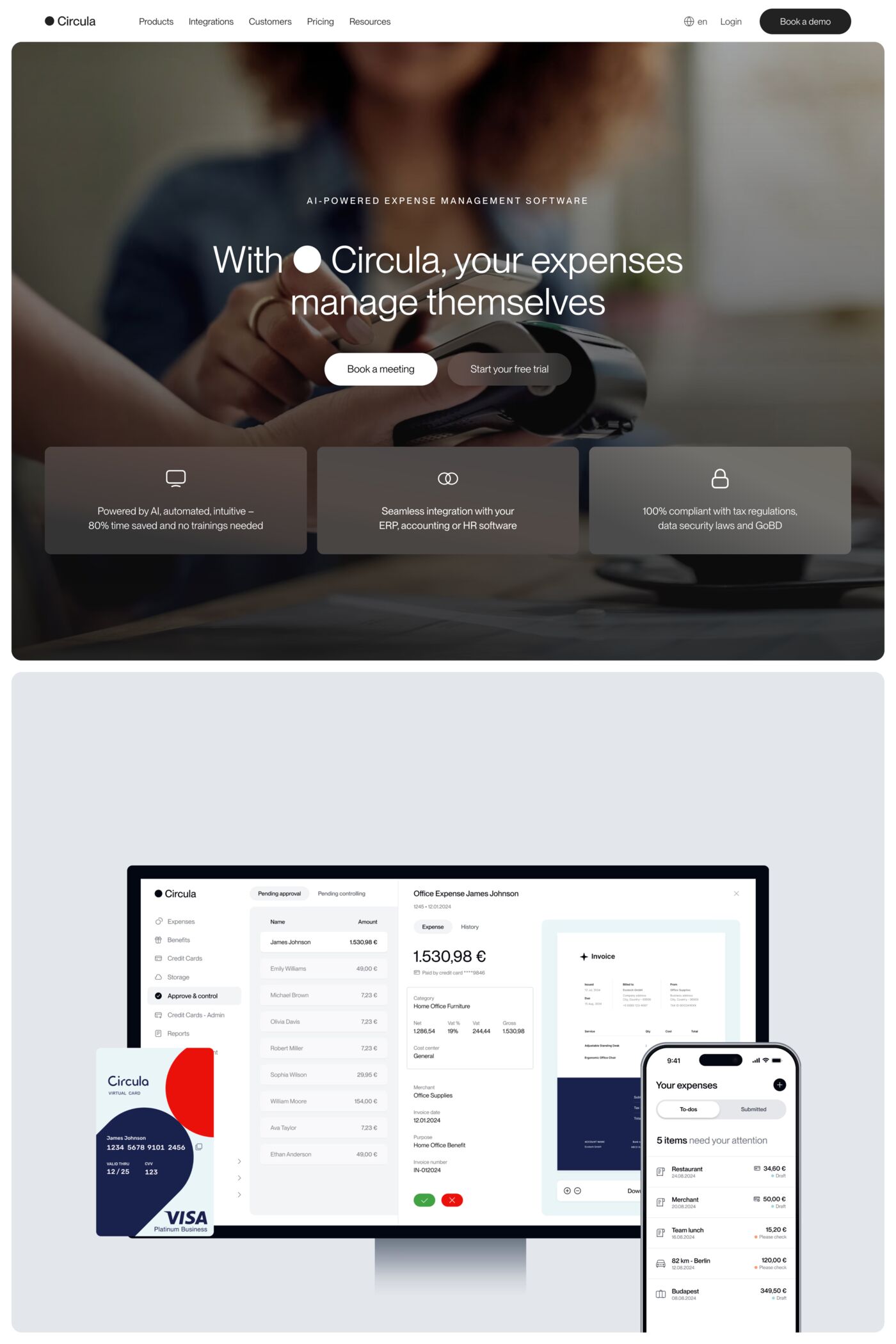 Circula website screenshot