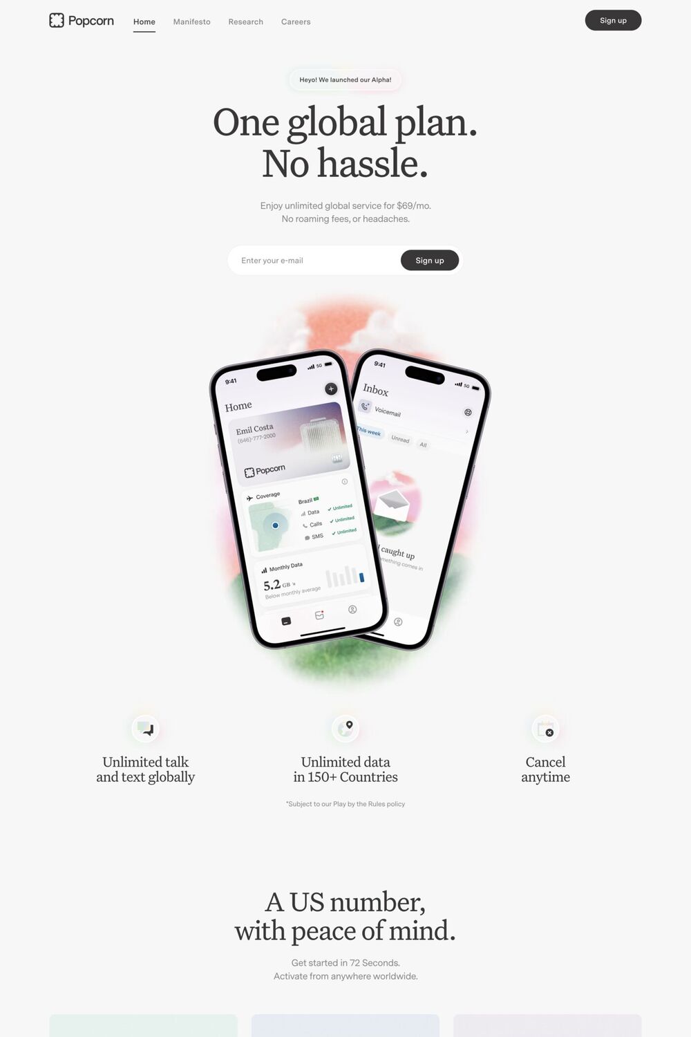 Popcorn website screenshot