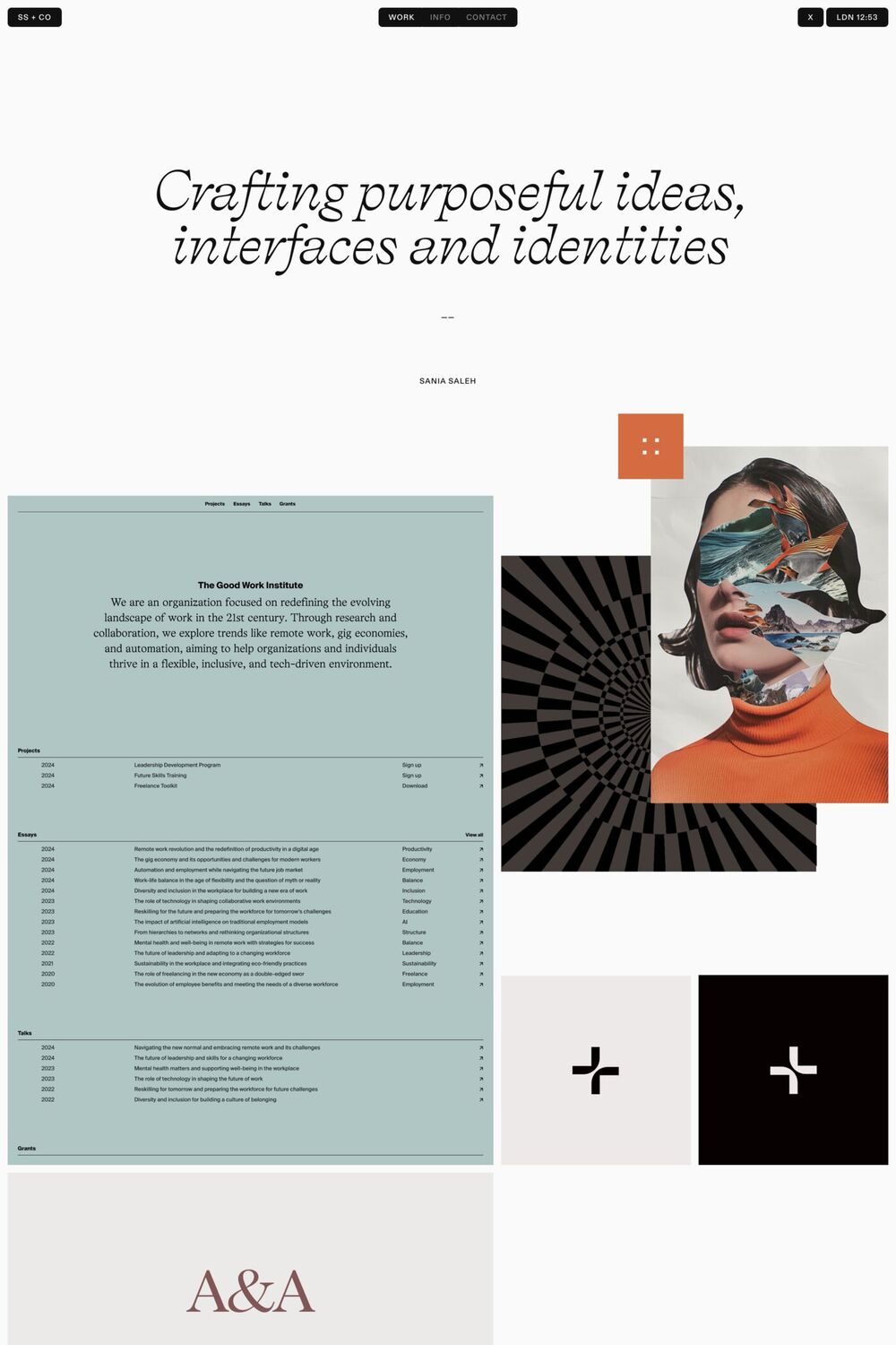 Sania Saleh website screenshot