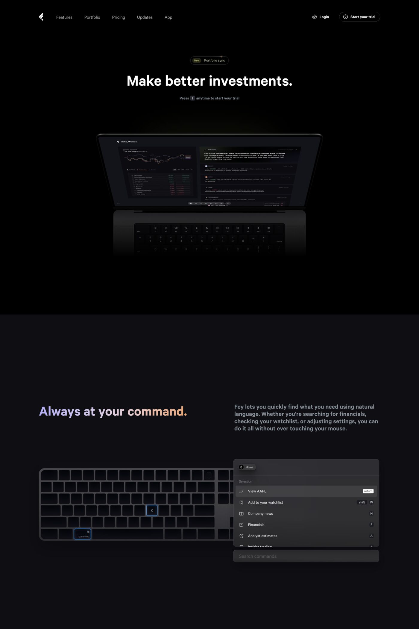 Fey website screenshot