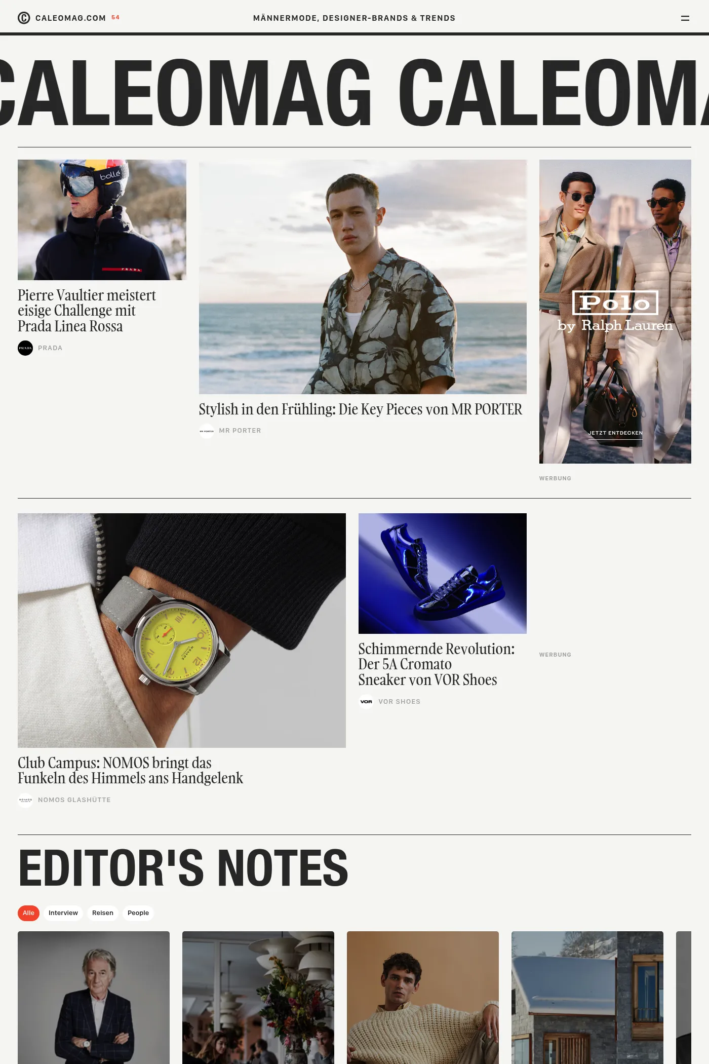 Caleomag website screenshot