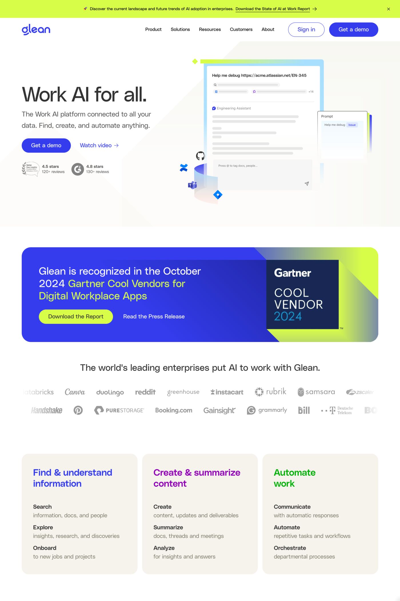 Glean website screenshot