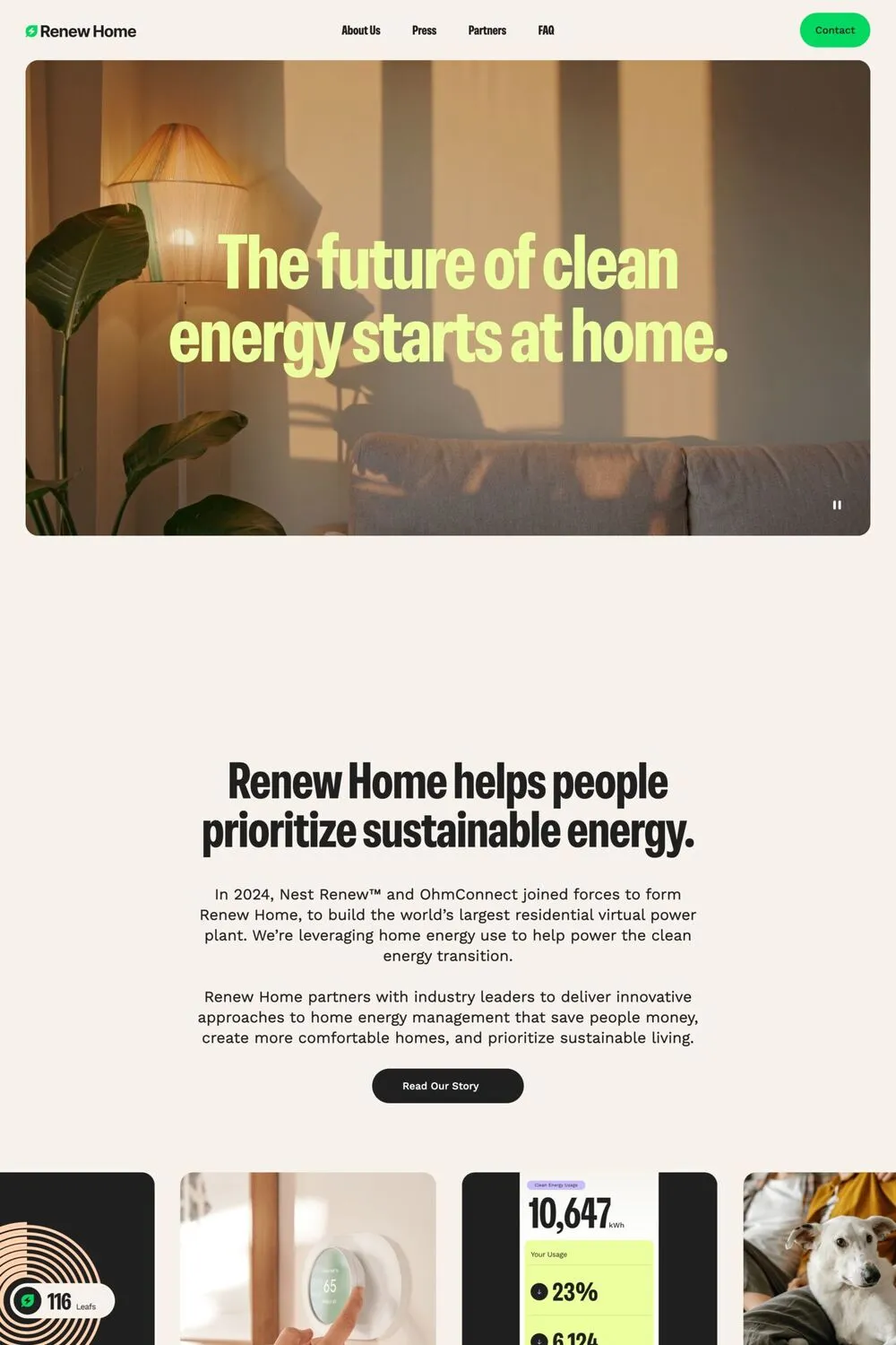 Renew Home website screenshot