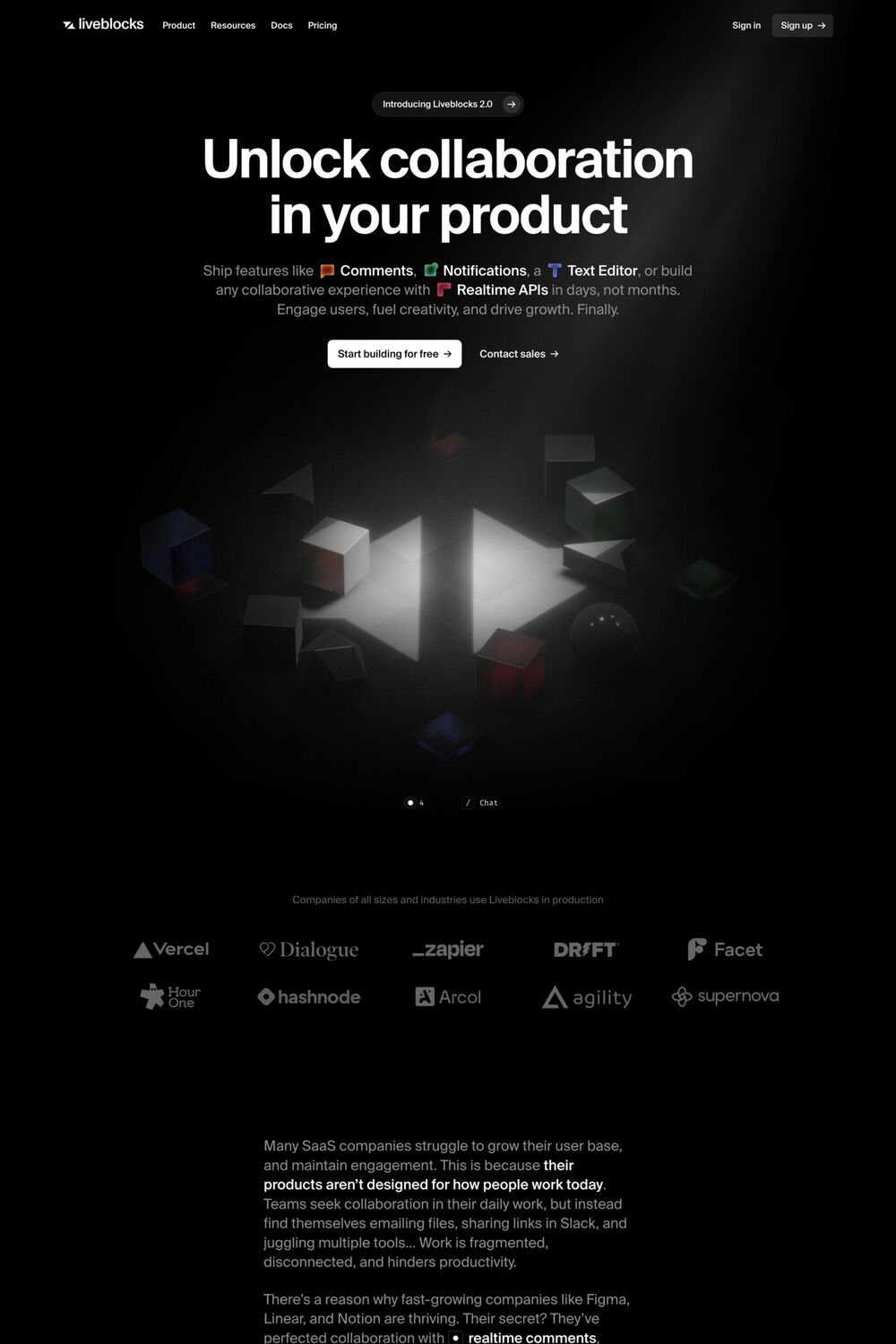 Liveblocks website screenshot