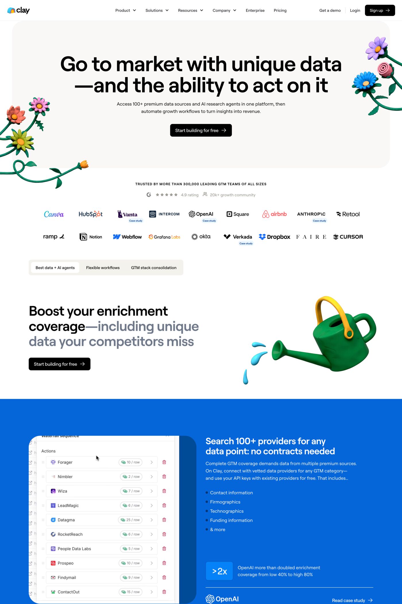 Clay website screenshot