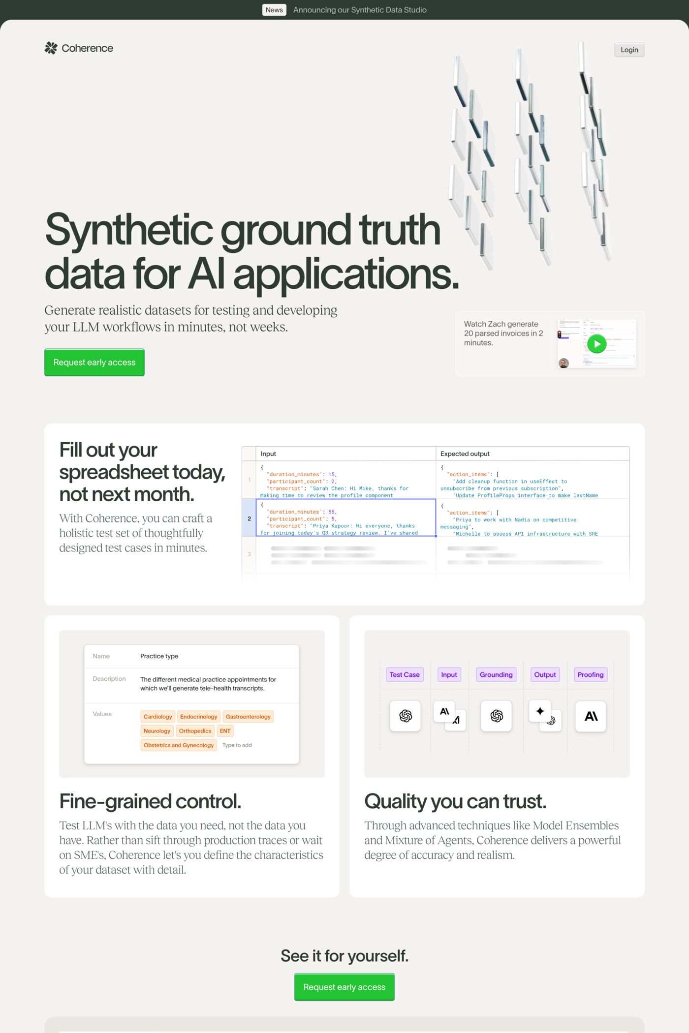 Coherence website screenshot