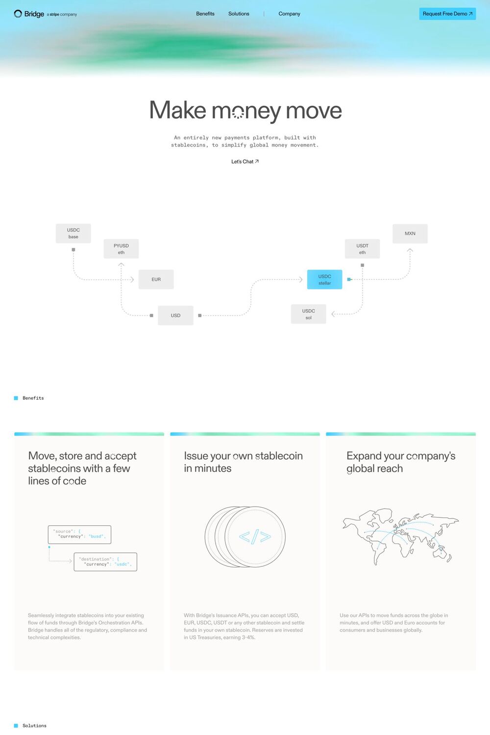 Bridge website screenshot