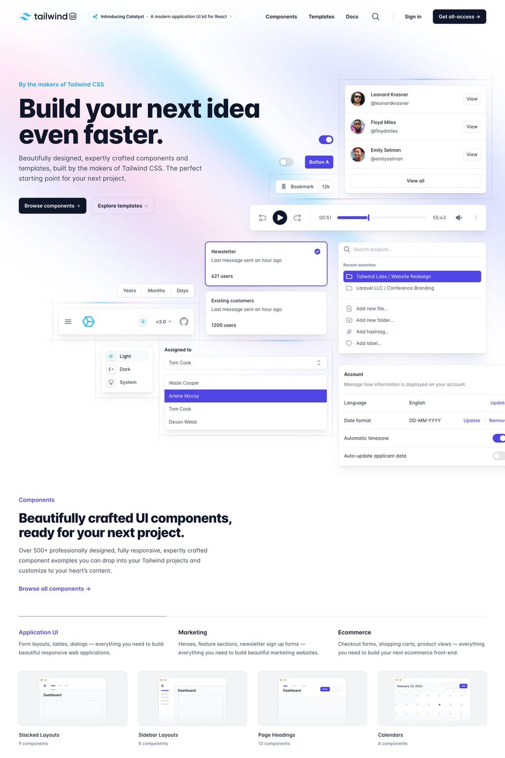Tailwind UI website screenshot
