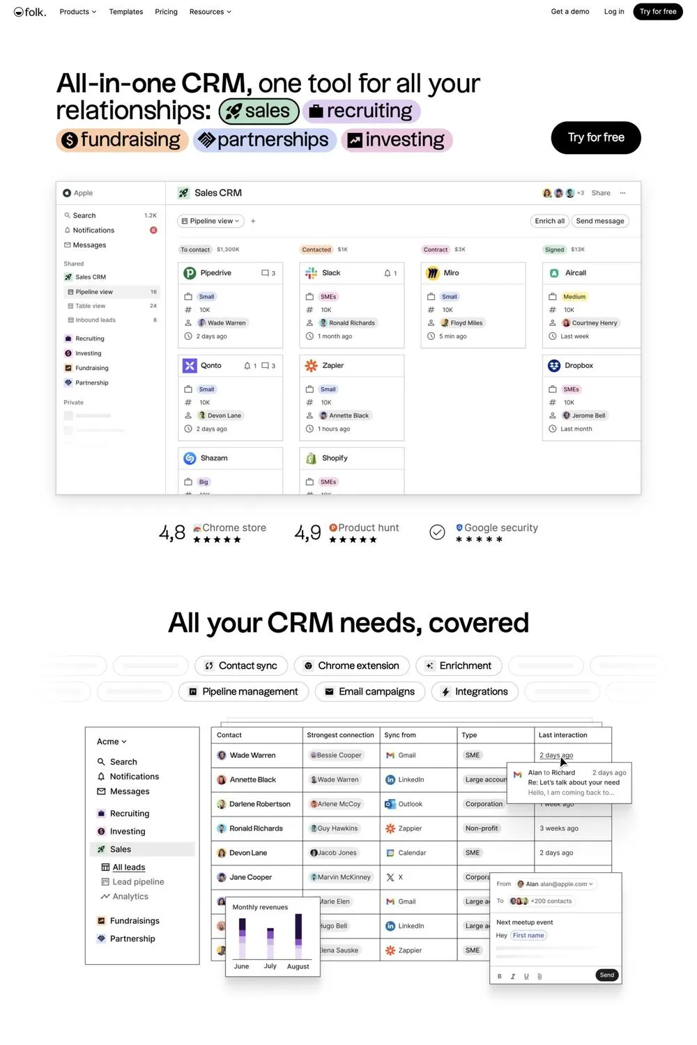 Folk website screenshot