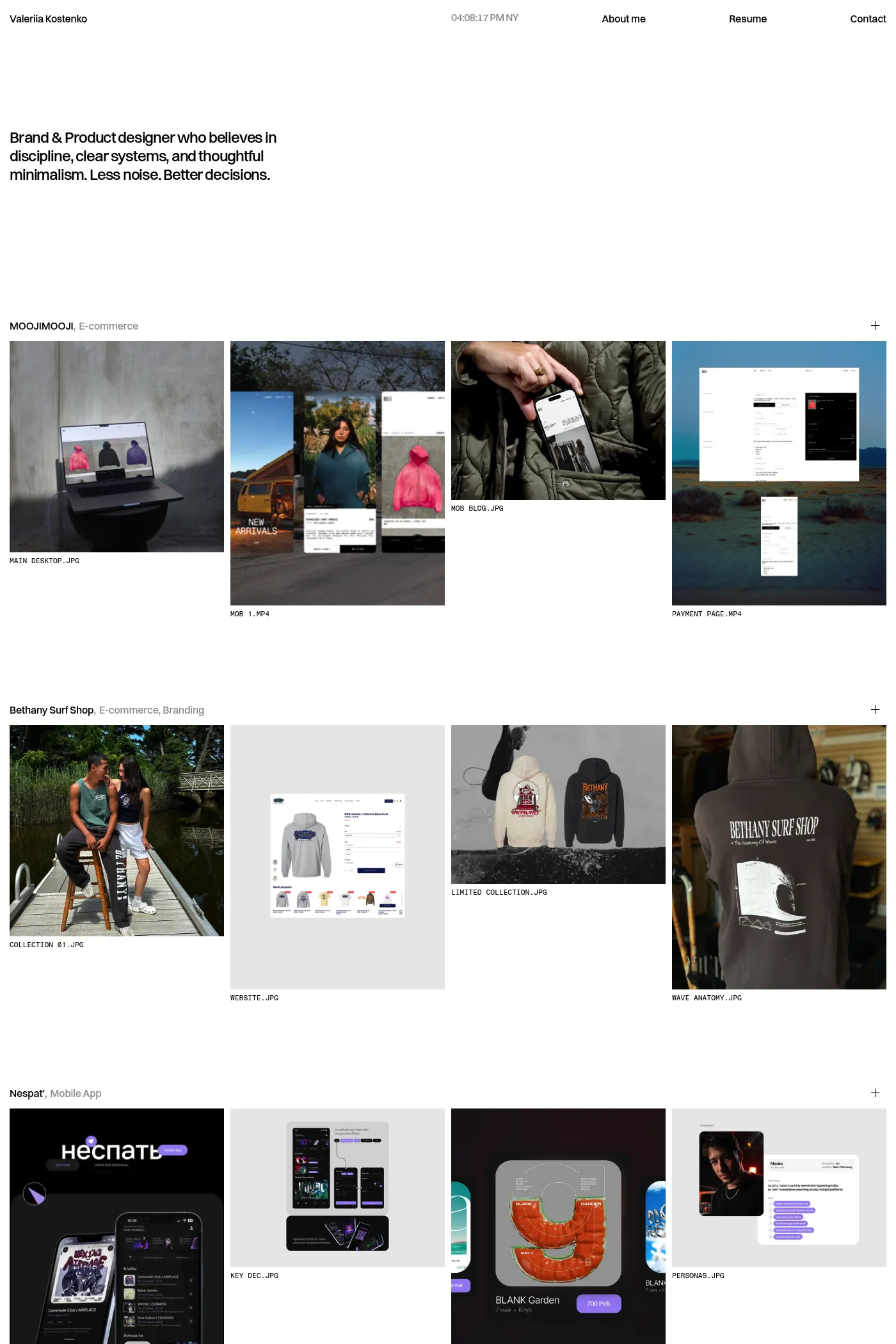 Valeriia Kostenko website screenshot