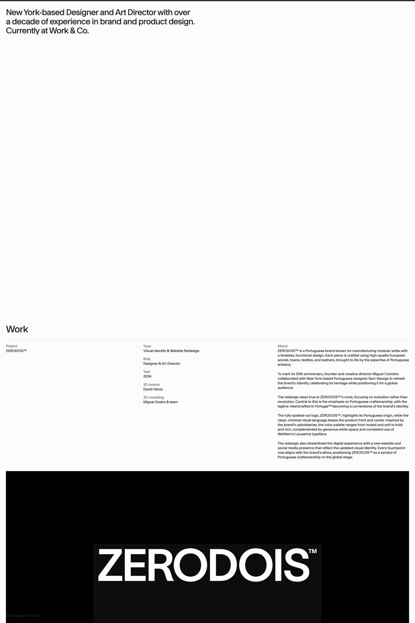 Sam George website screenshot