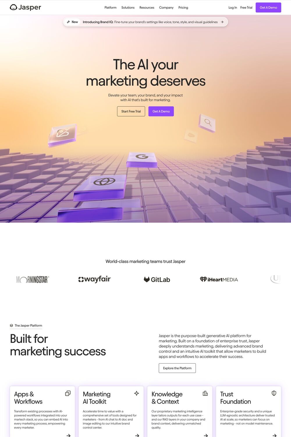 Jasper website screenshot