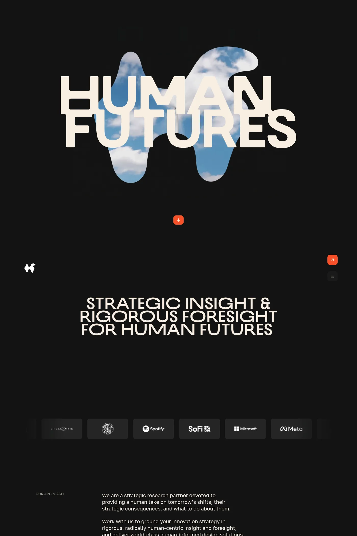 Human Futures website screenshot