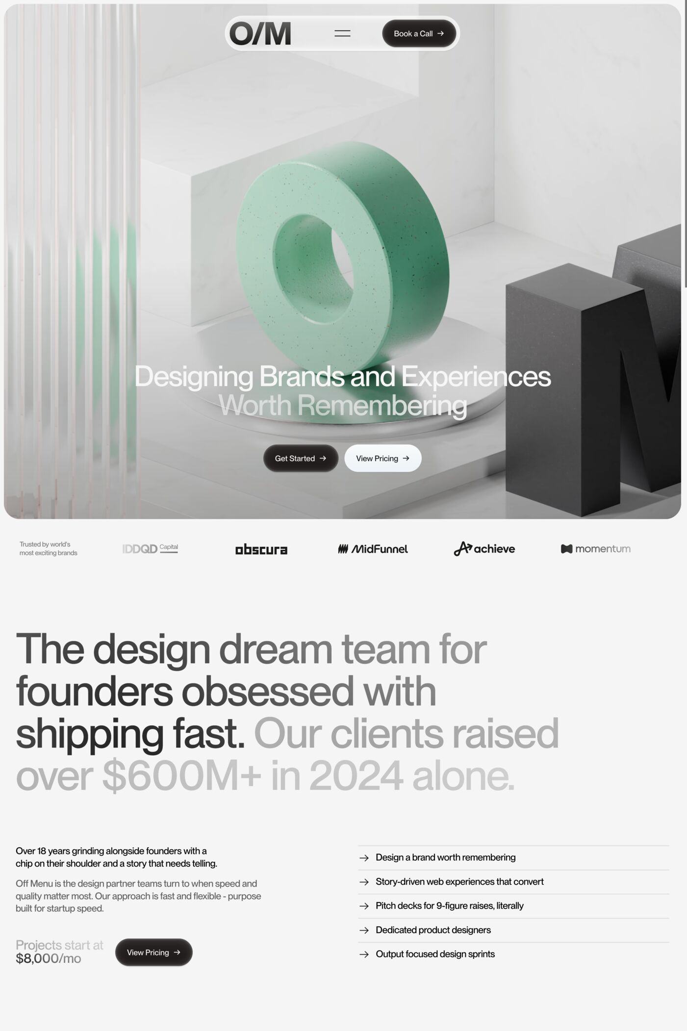 OFF MENU website screenshot