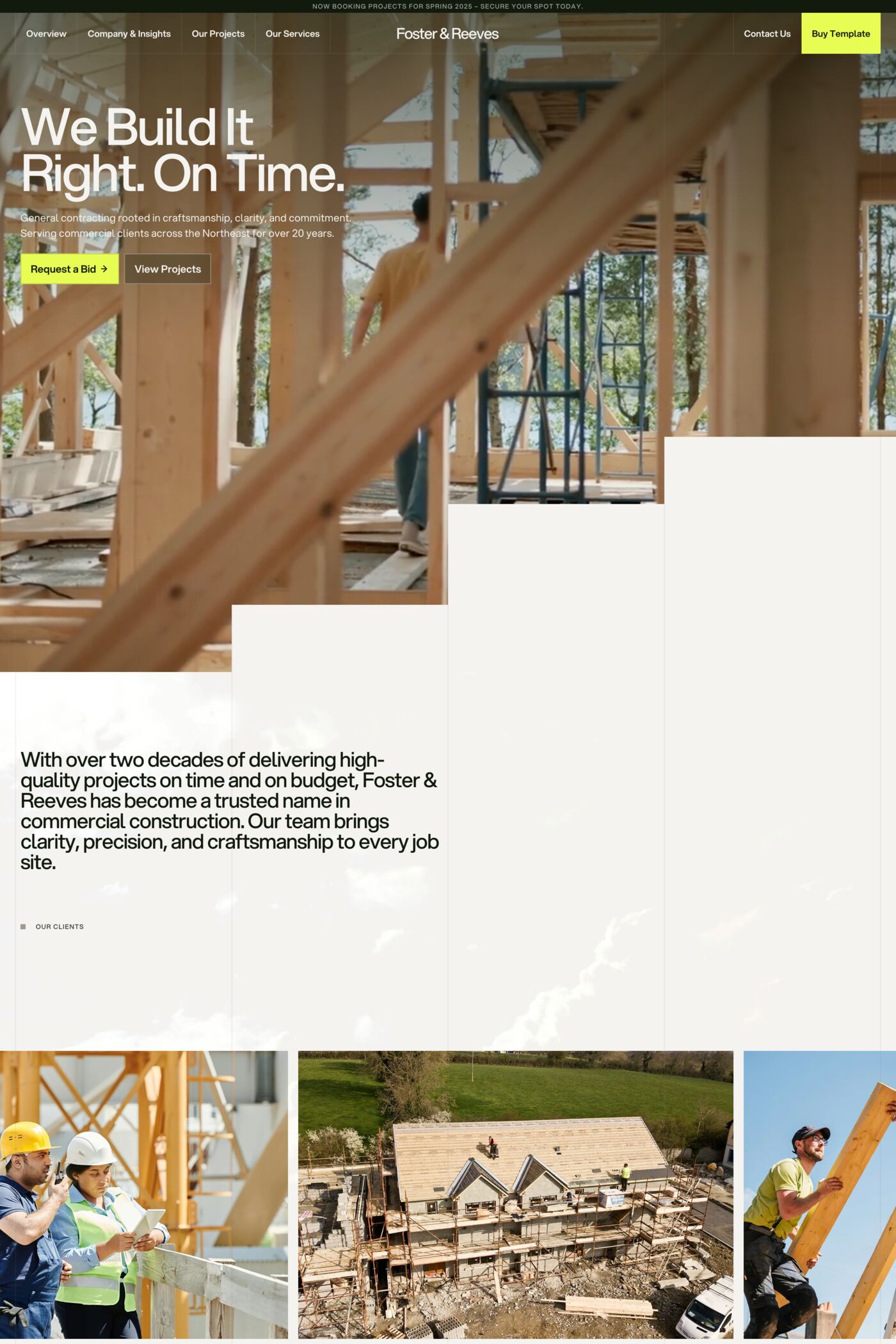 Foster & Reeves template screenshot