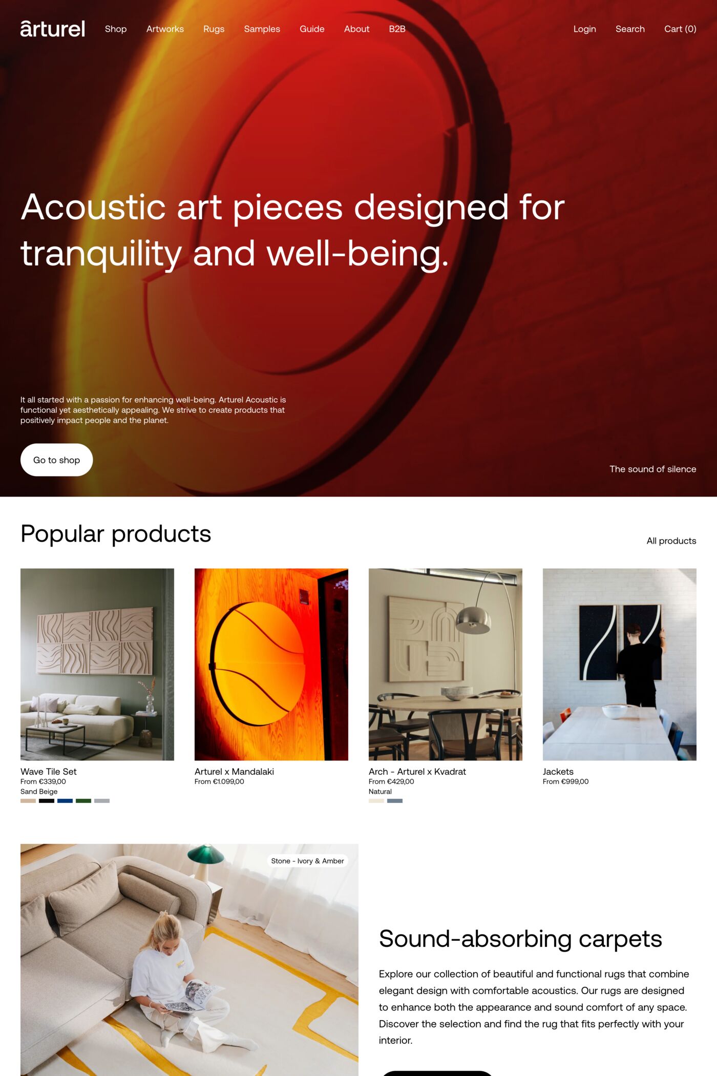 Arturel website screenshot