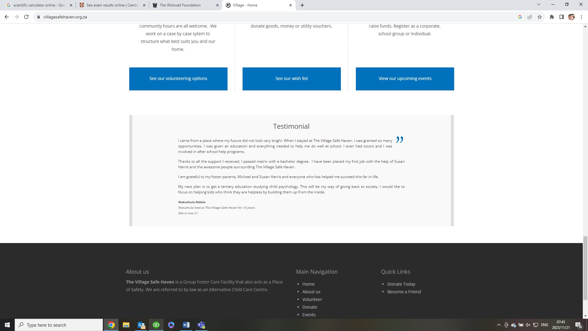 Keep the Village Safe Haven's doors open!