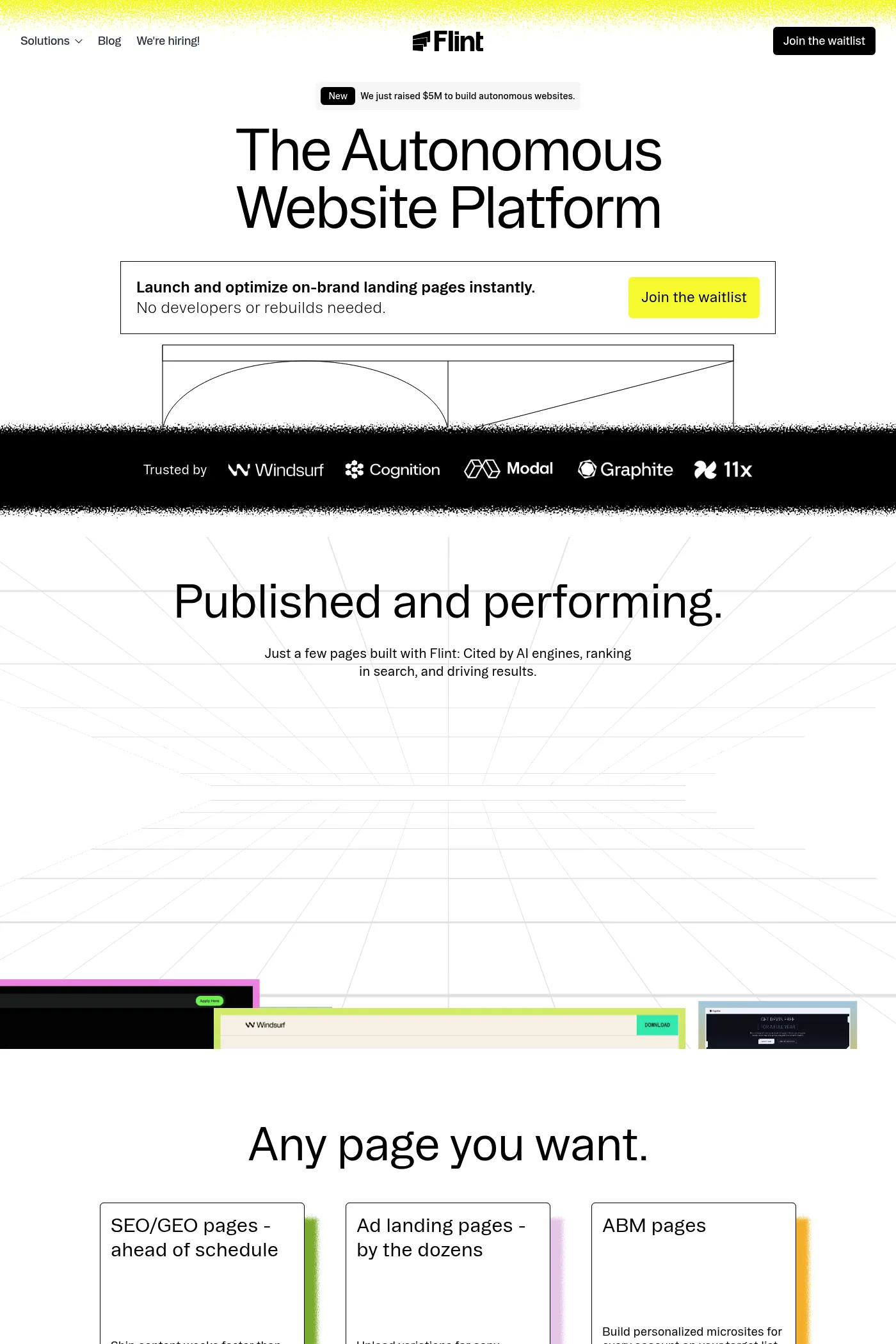 Flint website screenshot
