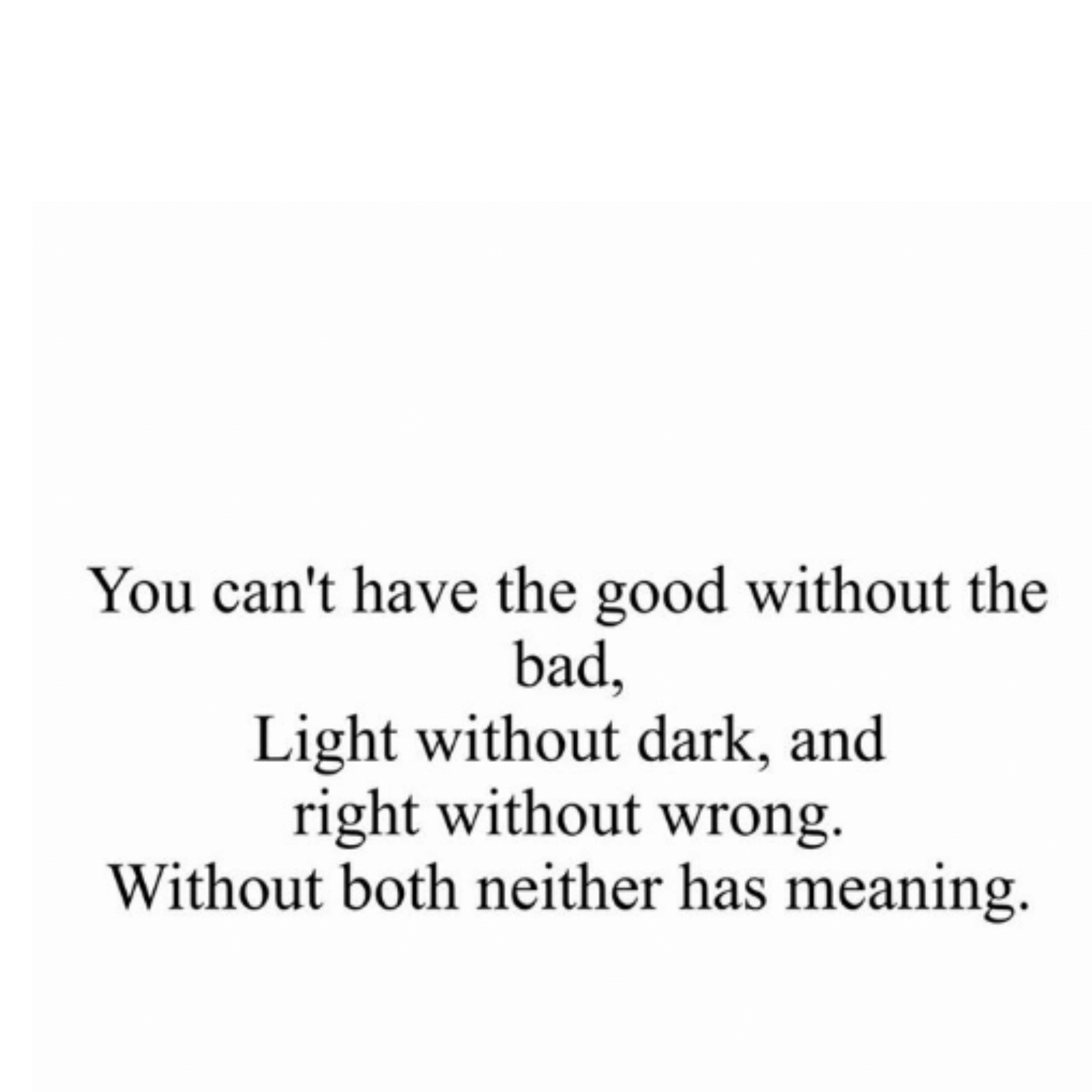 Light Needs Darkness