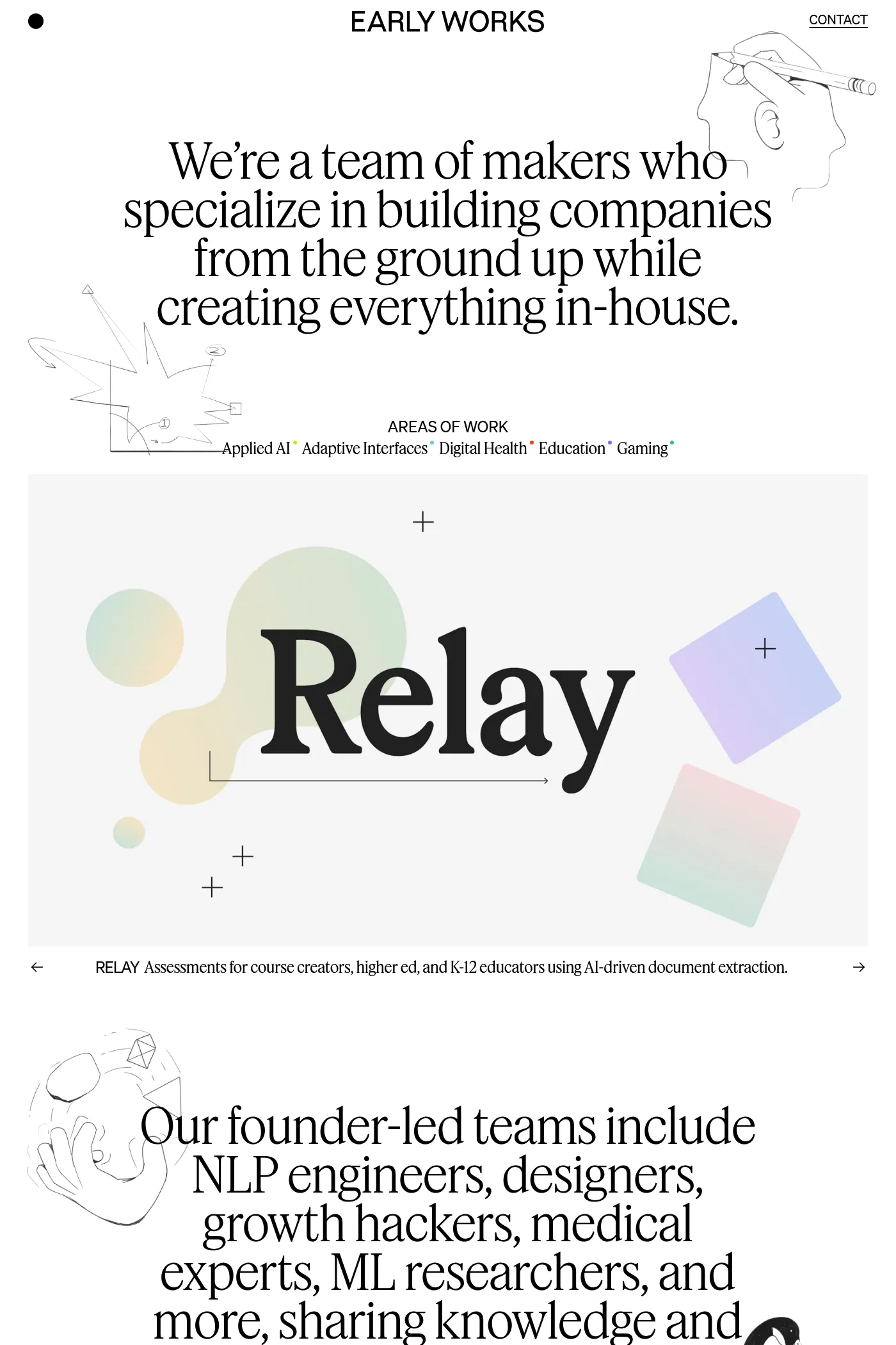 Early Works website screenshot