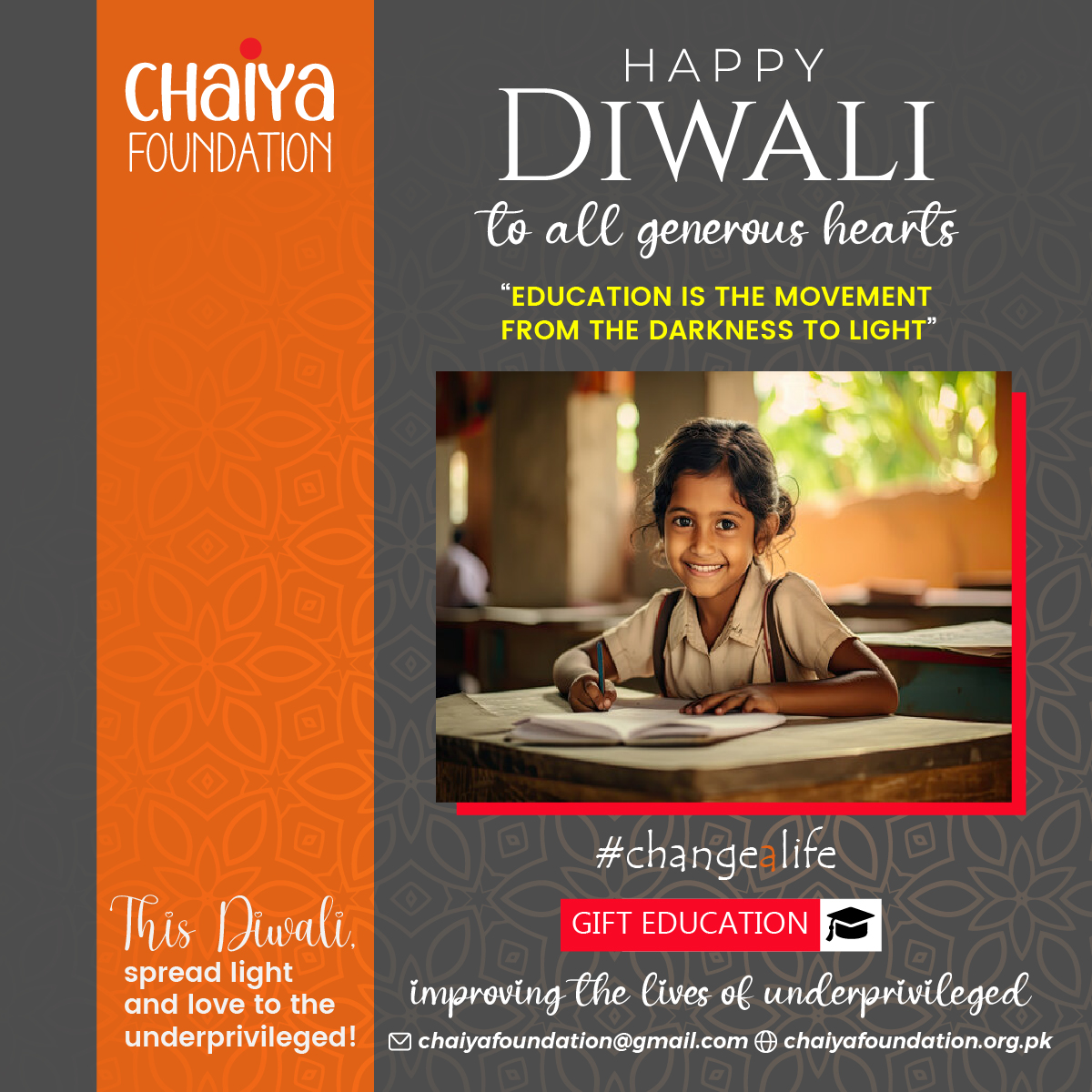 work for our underprivileged people in Pakistan through your support