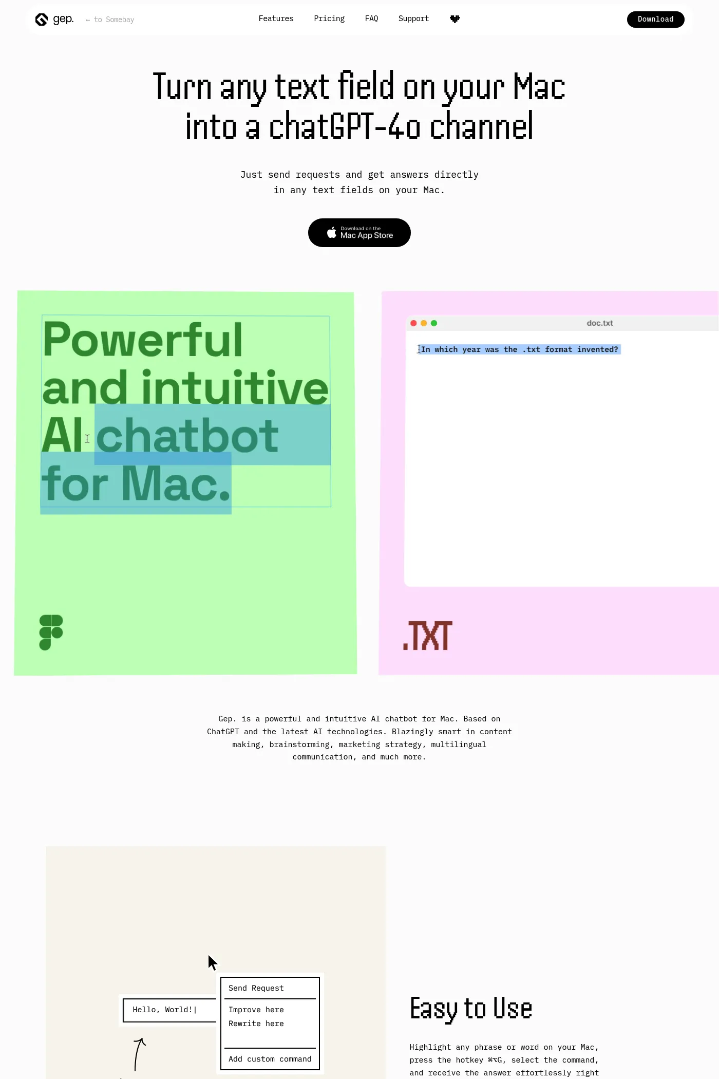 Gep website screenshot