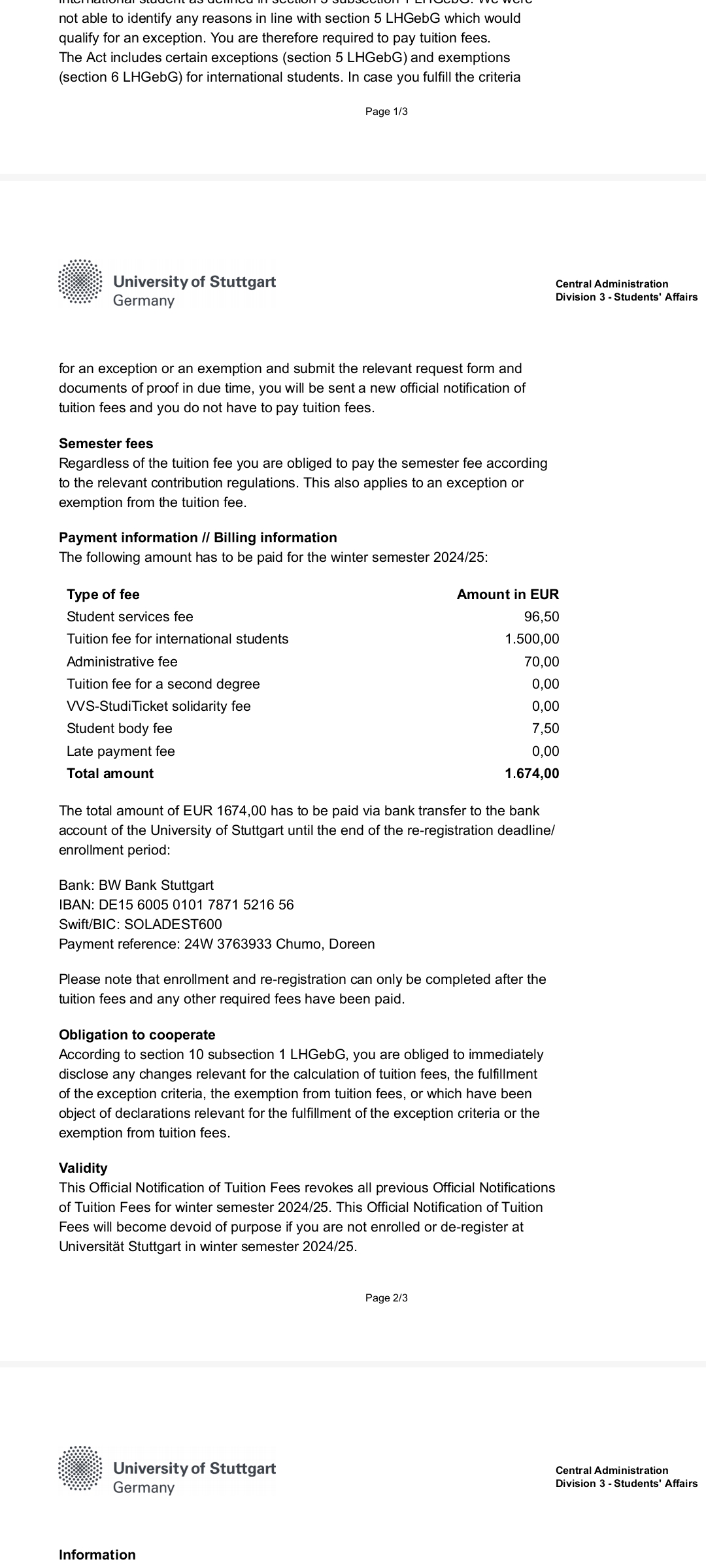 Help with my tuition fees