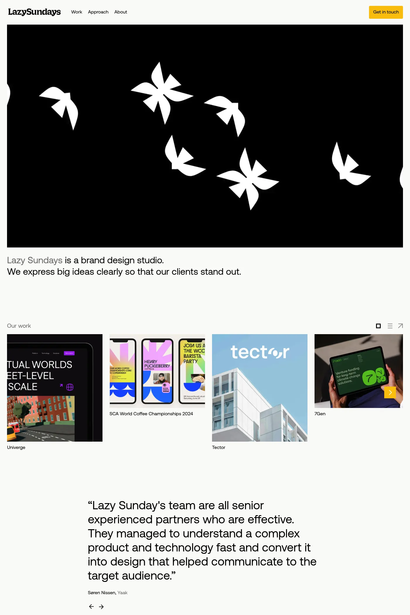 Lazy Sundays website screenshot