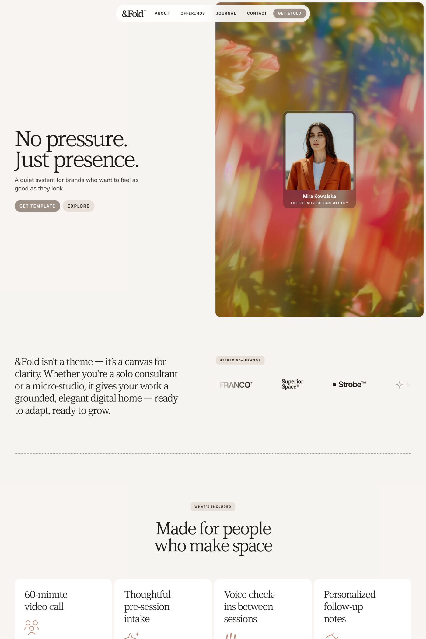 &Fold™ template screenshot