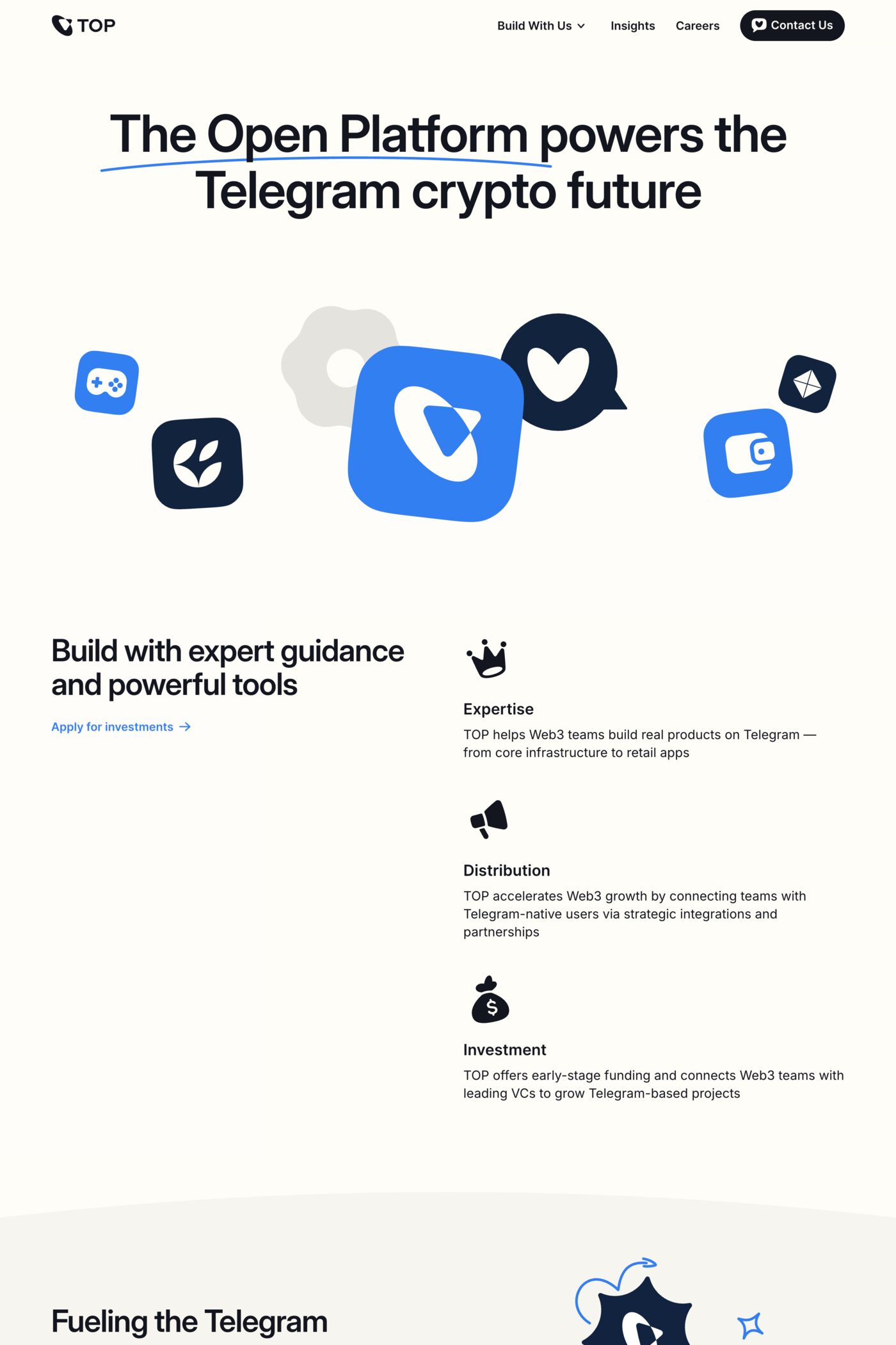 TOP website screenshot