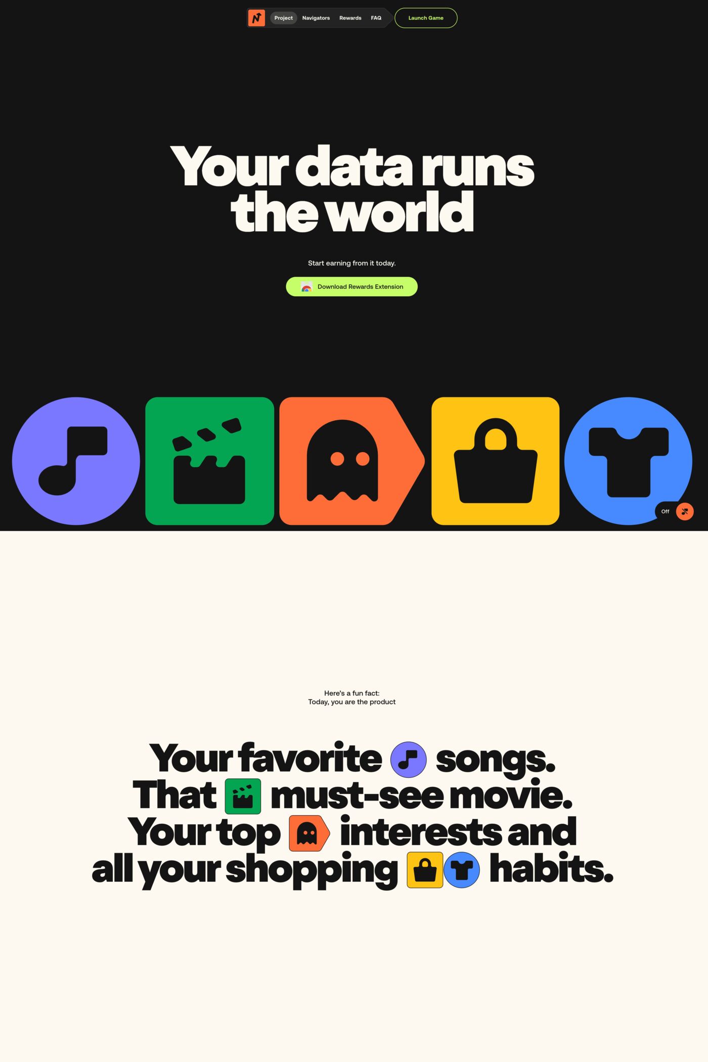 Navigate website screenshot