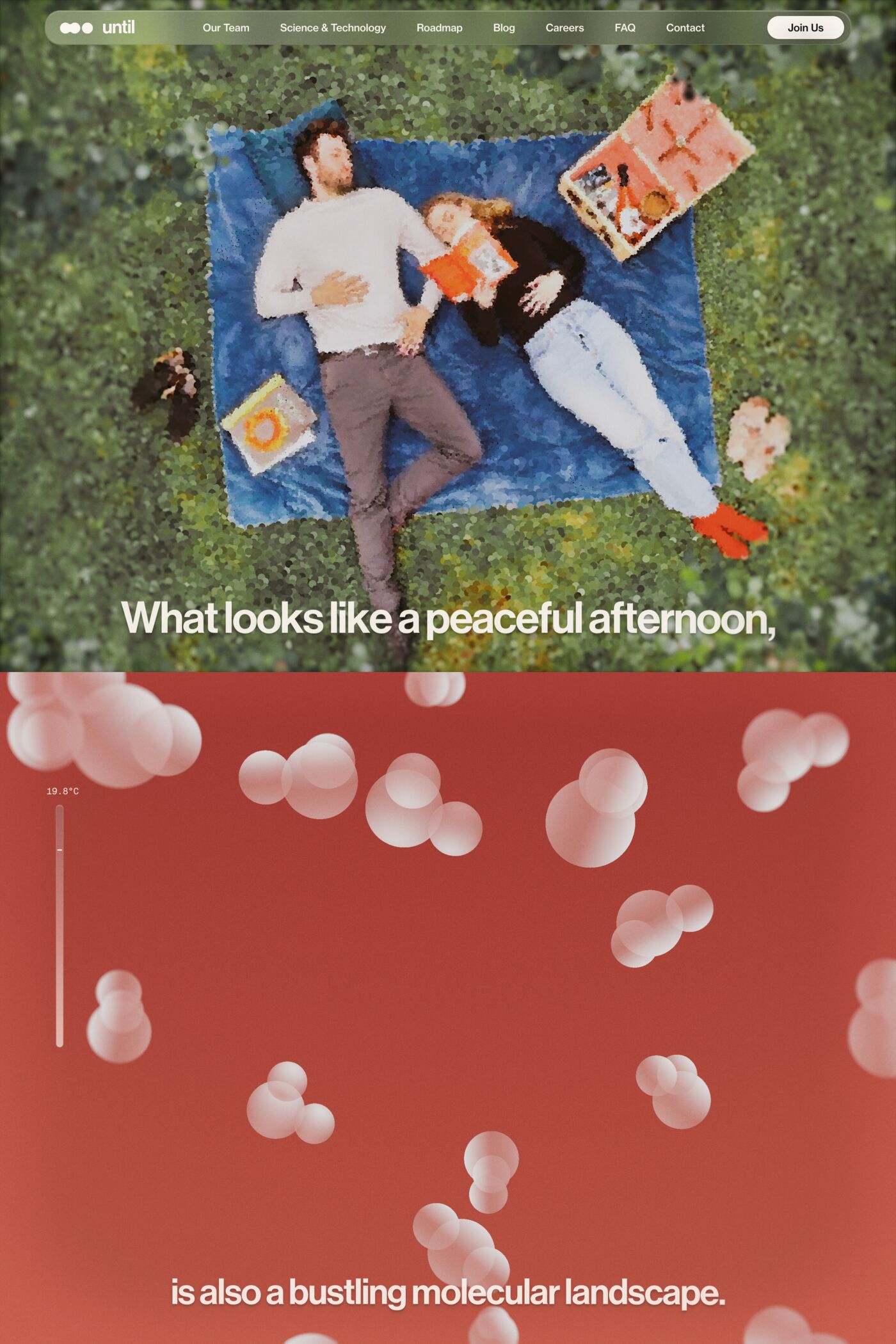 Until website screenshot